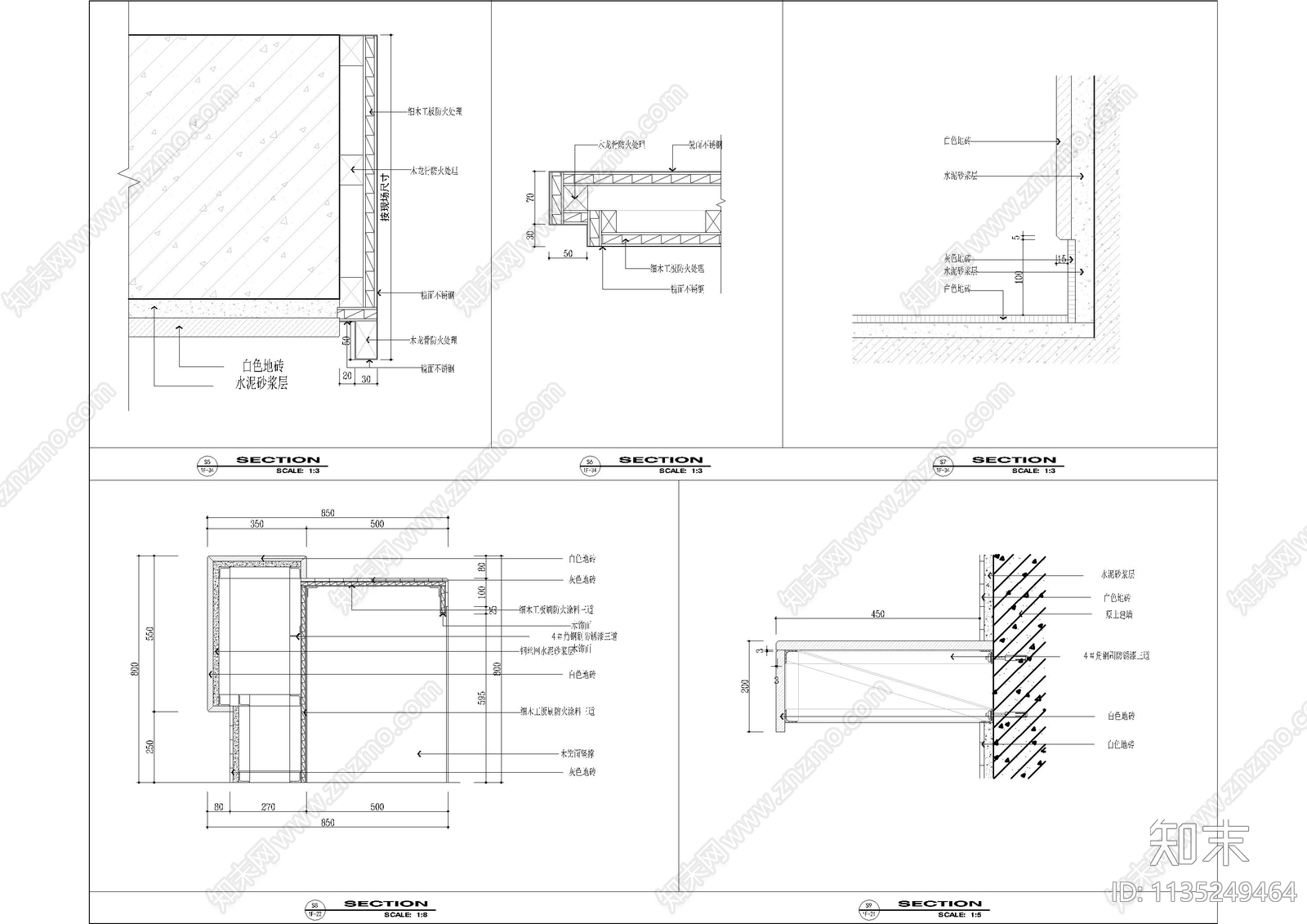 三层大厦办公室cad施工图下载【ID:1135249464】