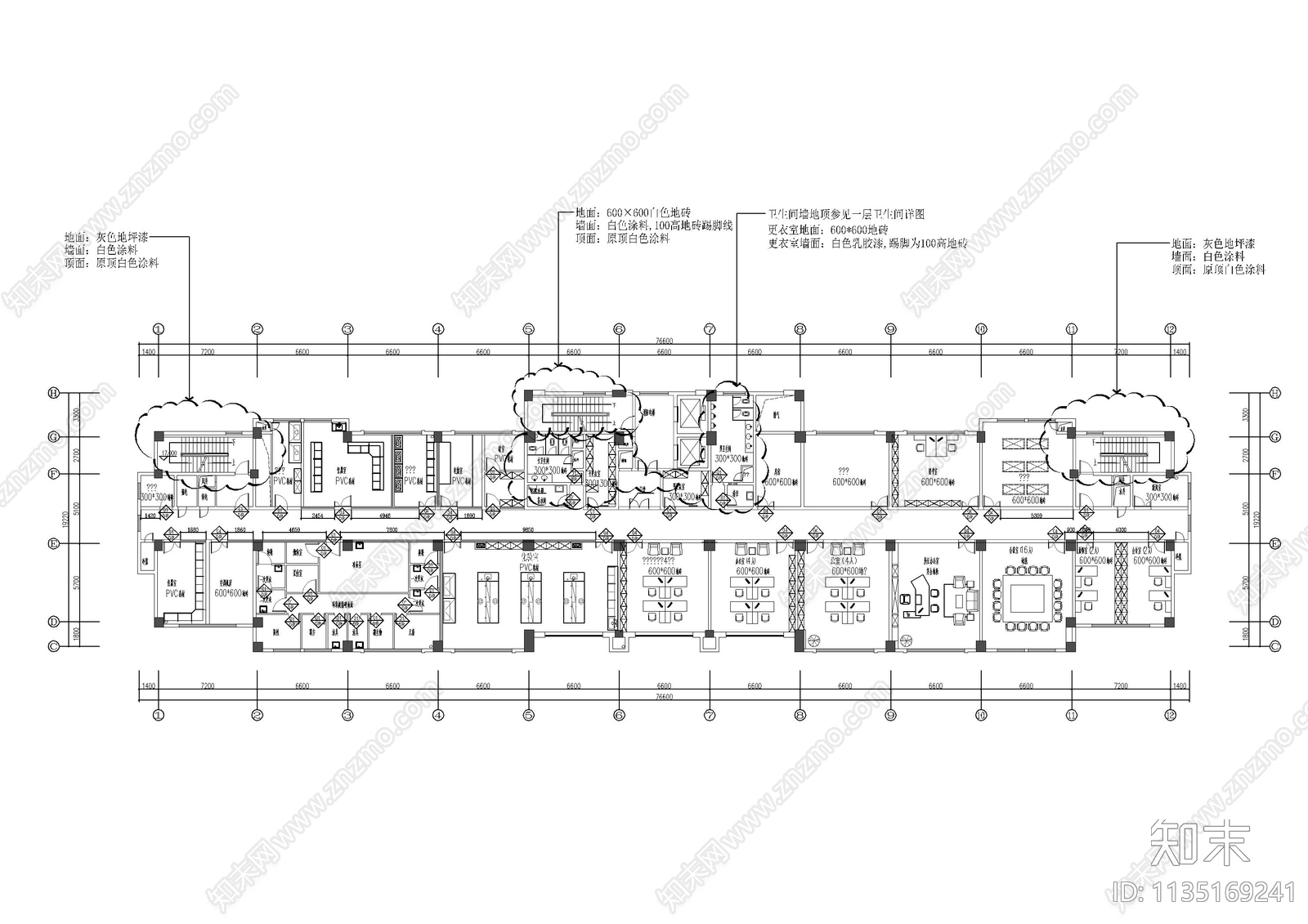 实验办公室cad施工图下载【ID:1135169241】