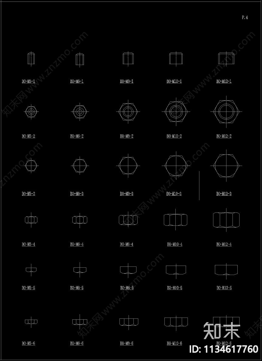 幕墙螺钉螺栓cad施工图下载【ID:1134617760】