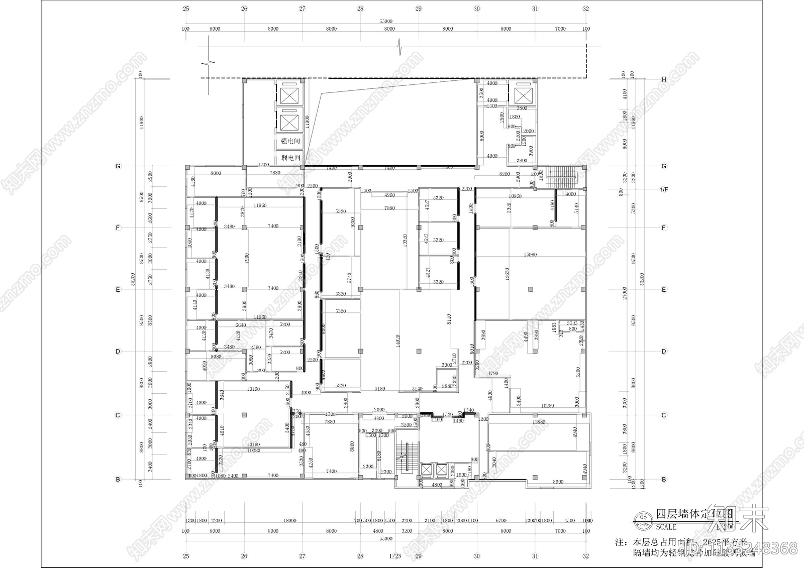 科技园办公室cad施工图下载【ID:1135248368】