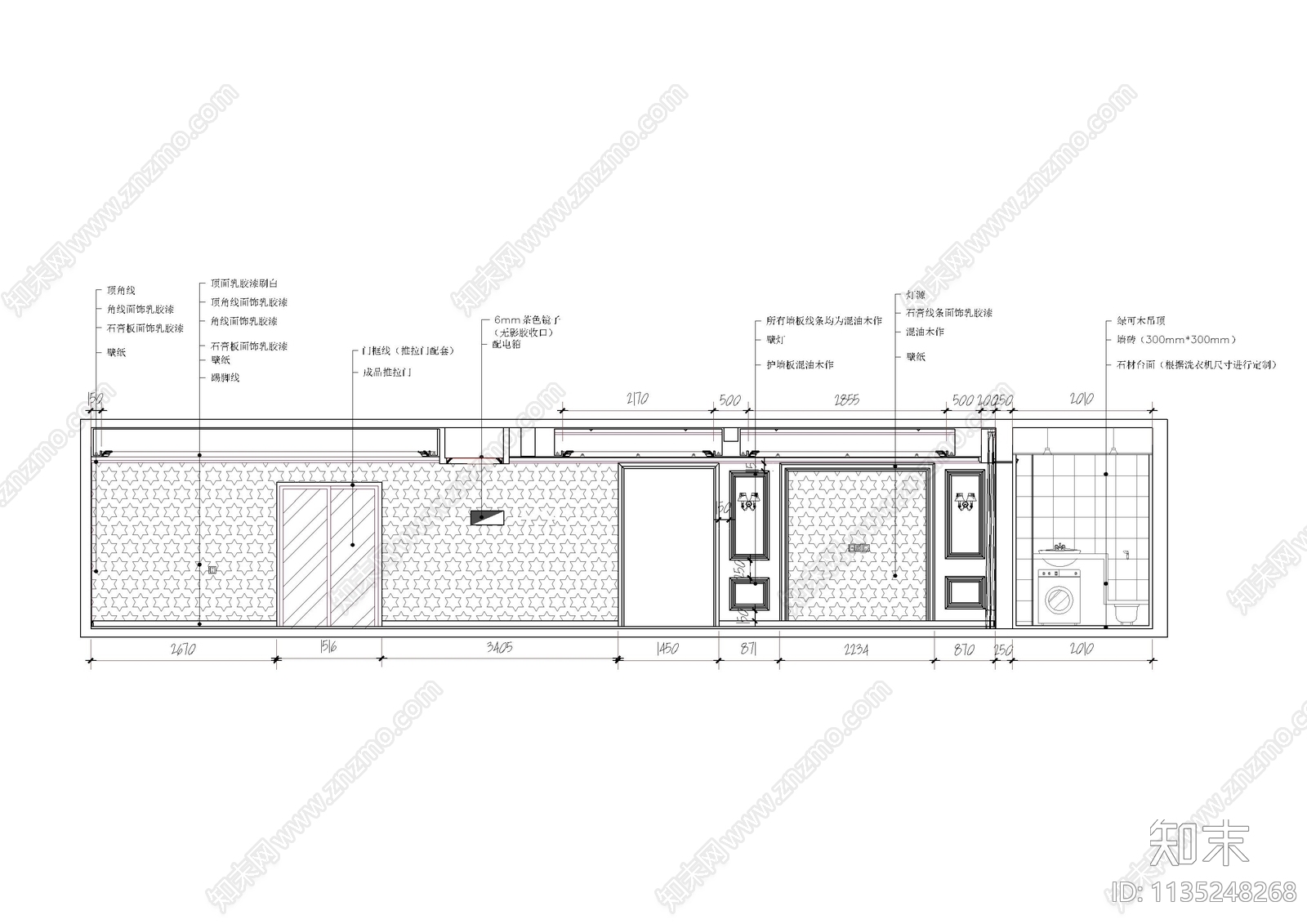 单身公寓室内cad施工图下载【ID:1135248268】