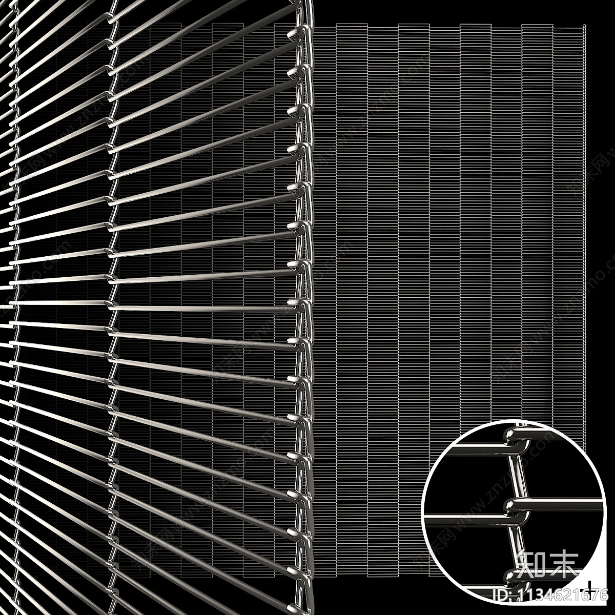现代金属网隔断SU模型下载【ID:1134621676】