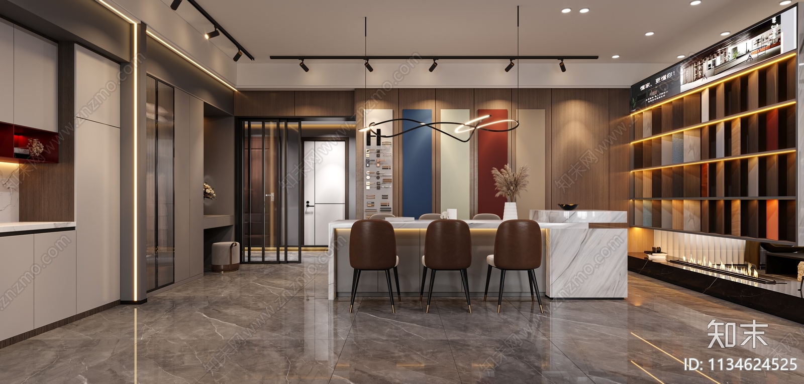 展厅定制门店cad施工图下载【ID:1134624525】