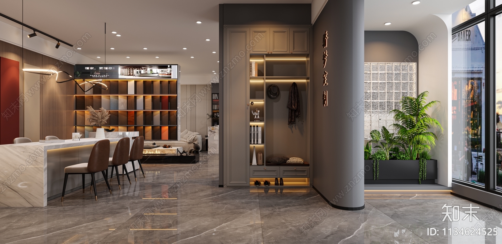 展厅定制门店cad施工图下载【ID:1134624525】