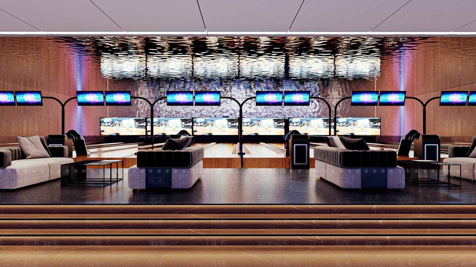 现代娱乐保龄球馆3D模型下载【ID:1134624534】