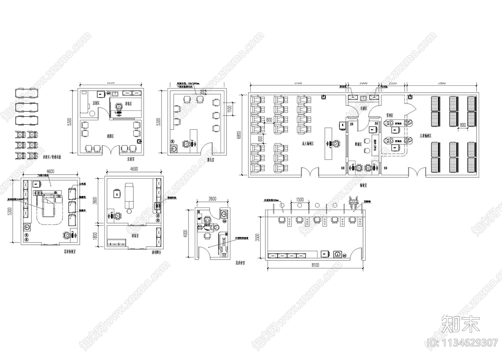 医疗家具cad施工图下载【ID:1134629307】