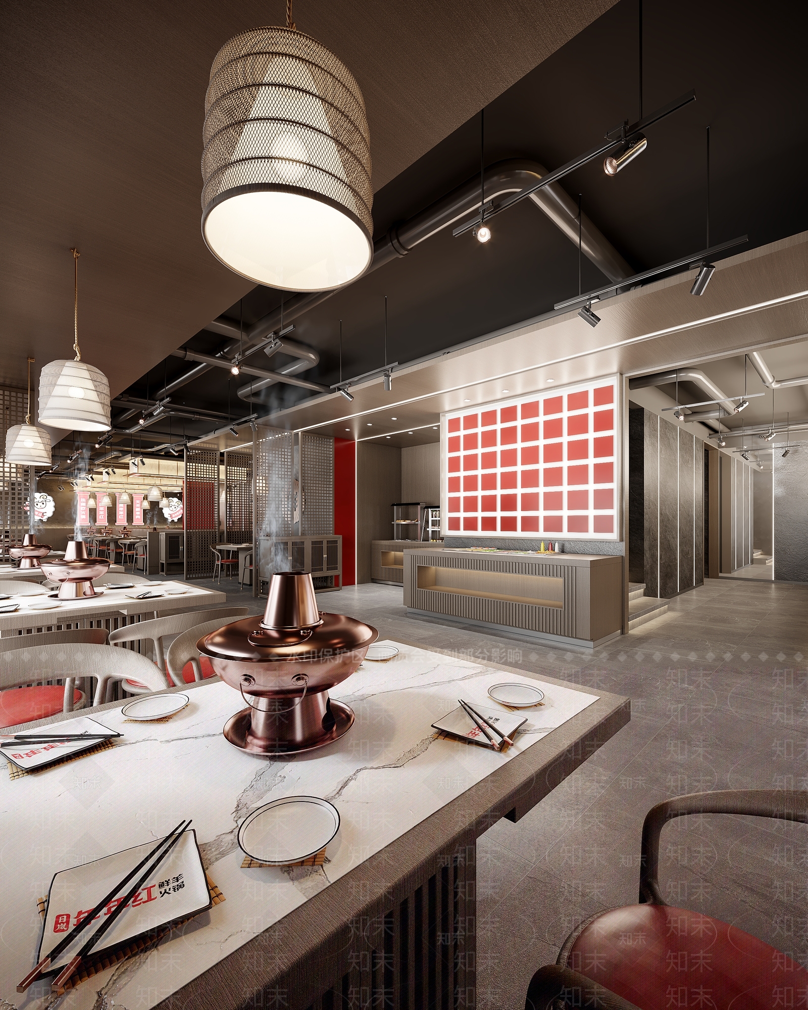 现代火锅店3D模型下载【ID:1134631705】