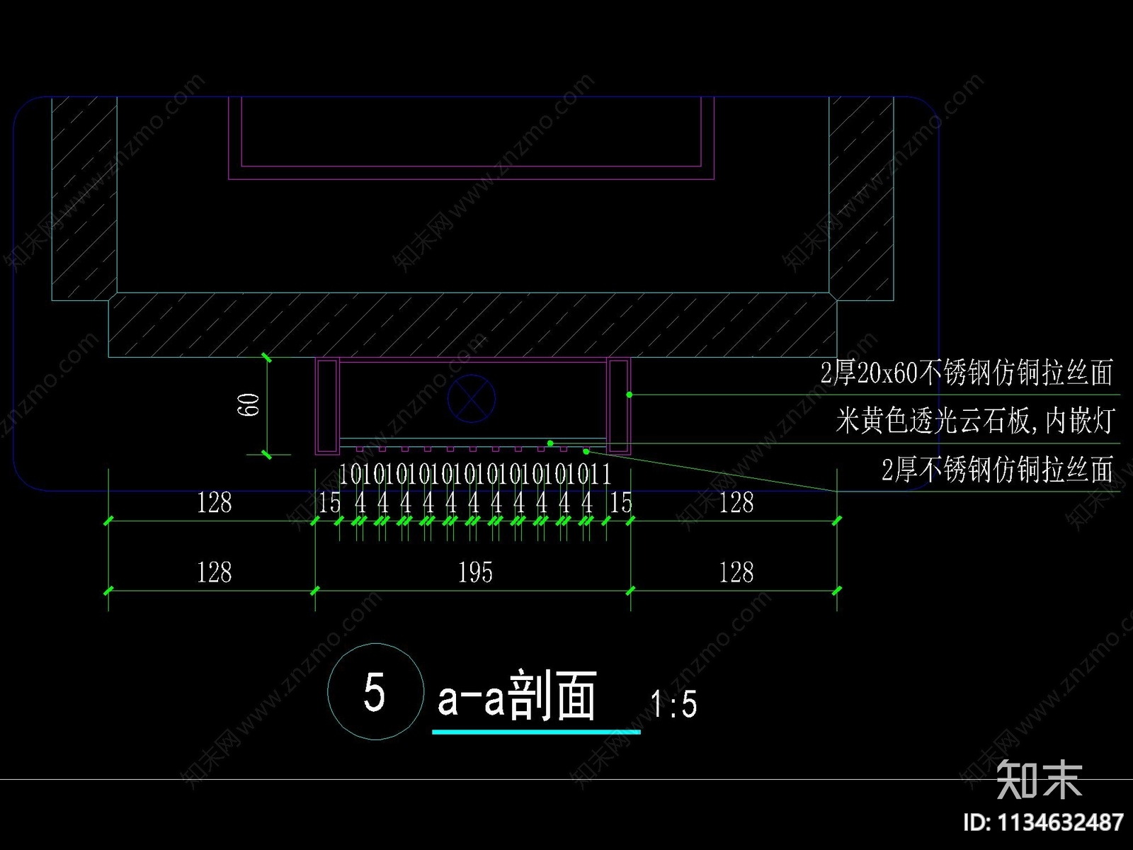 新中式别墅小院门头详图cad施工图下载【ID:1134632487】