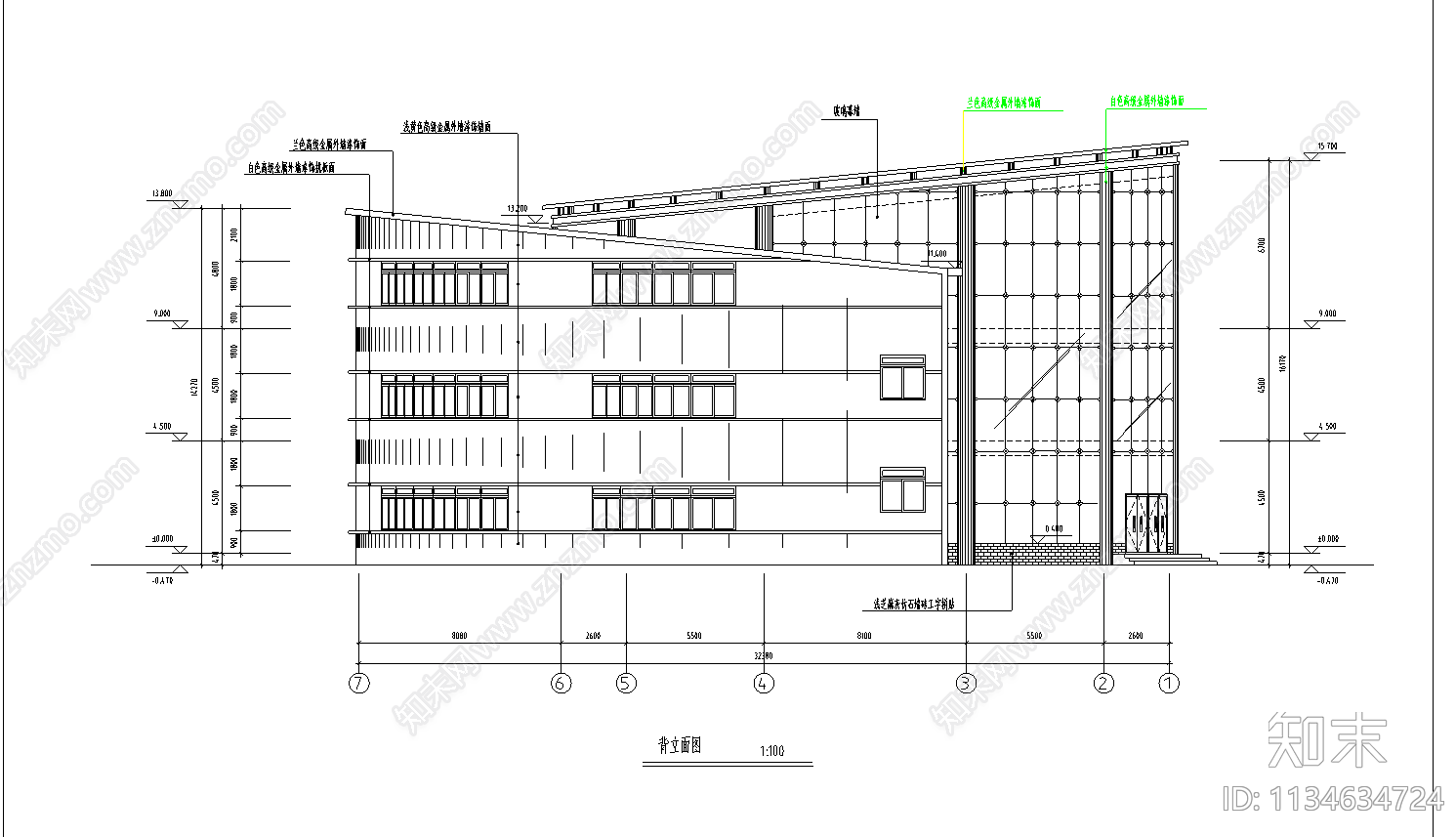 高级小区会所建筑cad施工图下载【ID:1134634724】