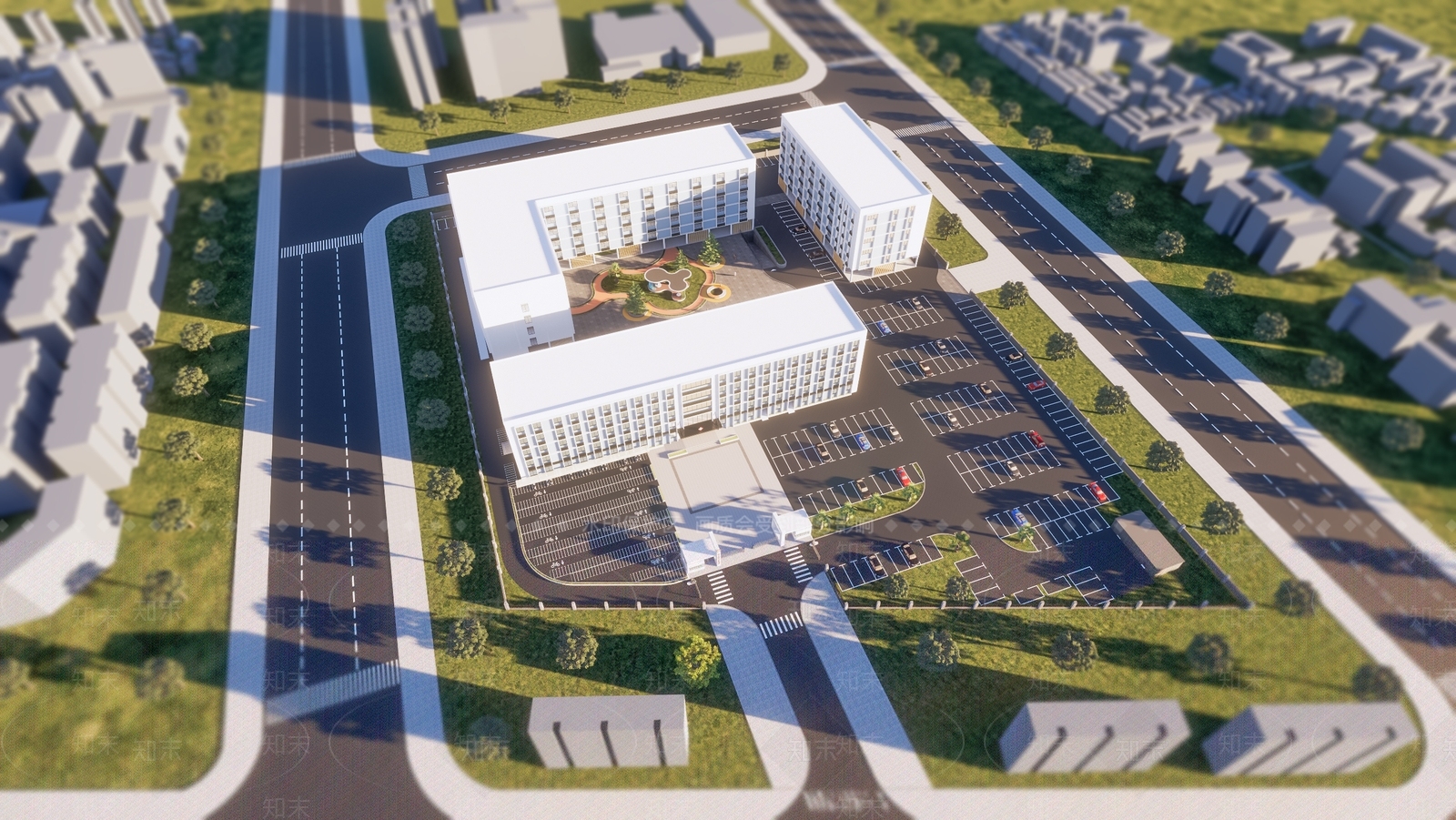 现代医疗建筑SU模型下载【ID:1134635819】