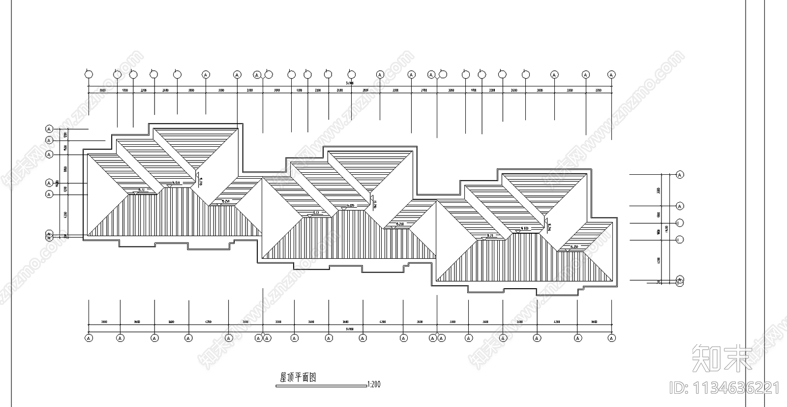 联排住宅建筑cad施工图下载【ID:1134636221】