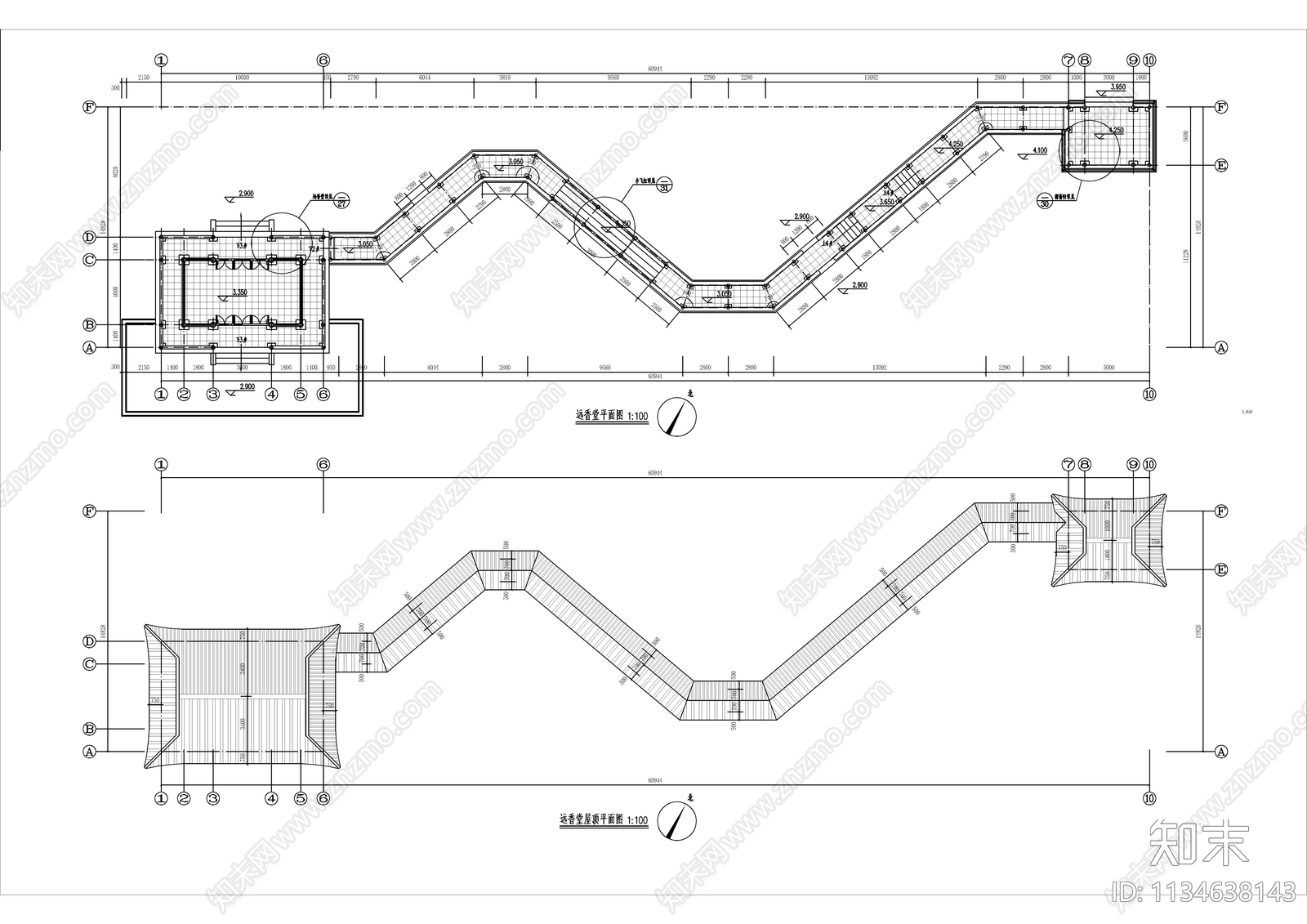 中式古建水榭施工图下载【ID:1134638143】