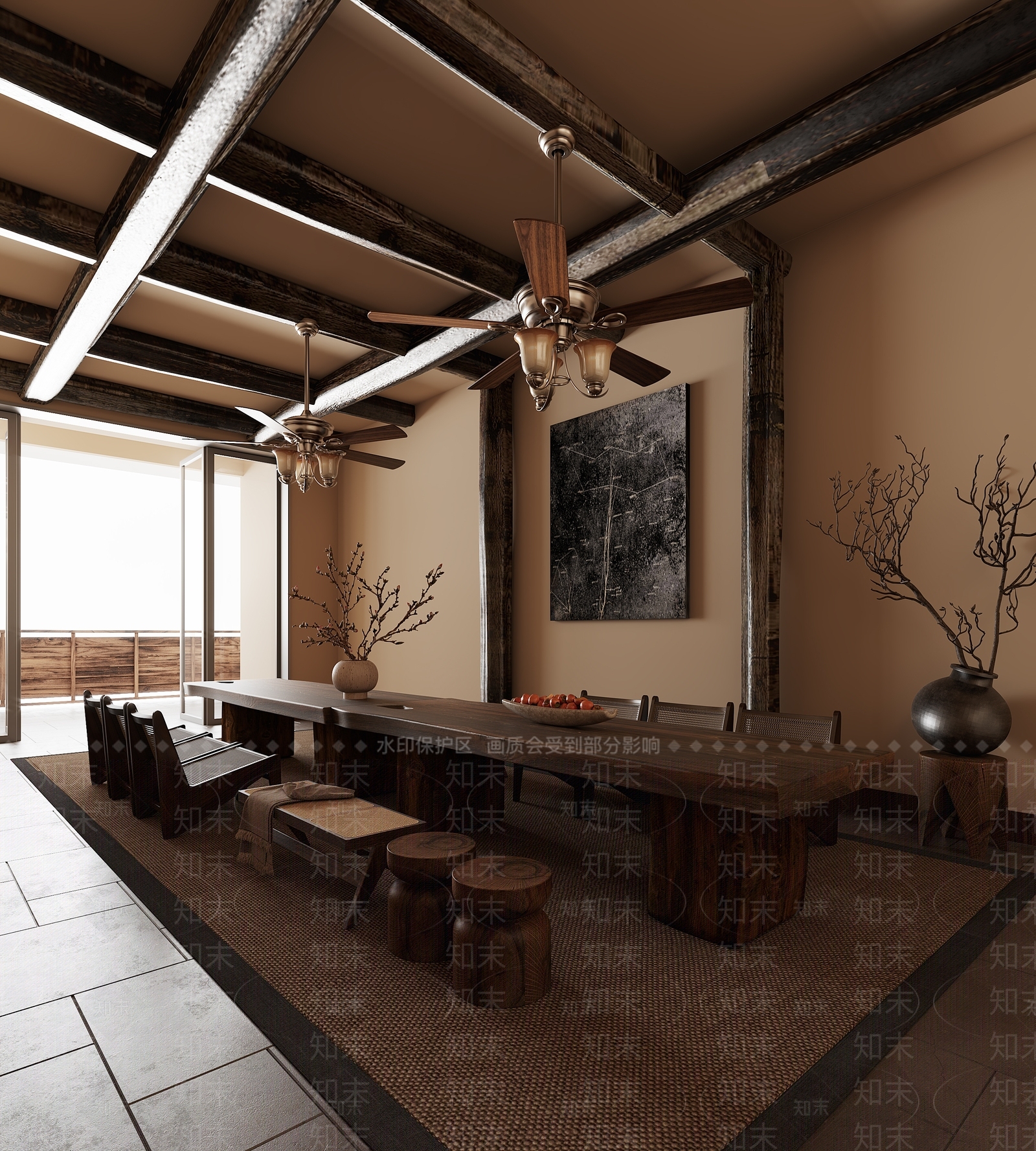 侘寂茶室3D模型精品下载_3dmax模型_知末网