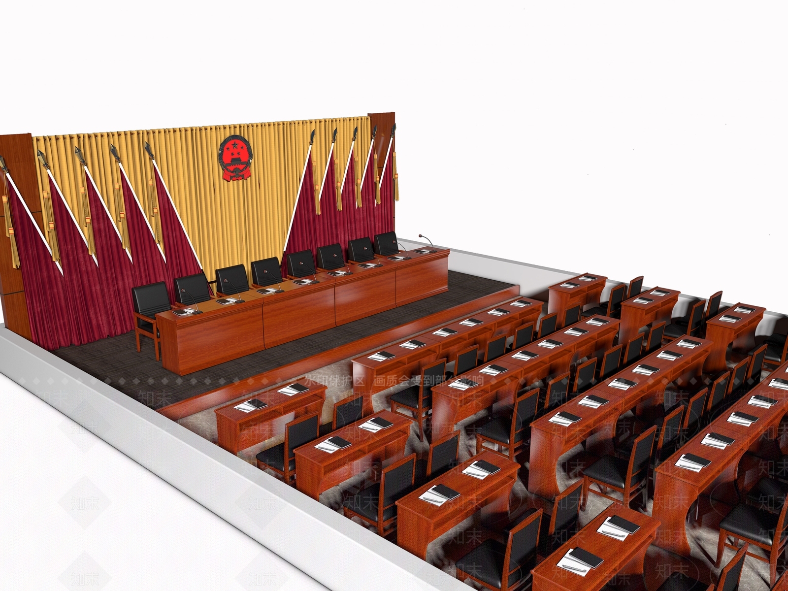 现代会议桌椅组合SU模型下载【ID:1134643234】