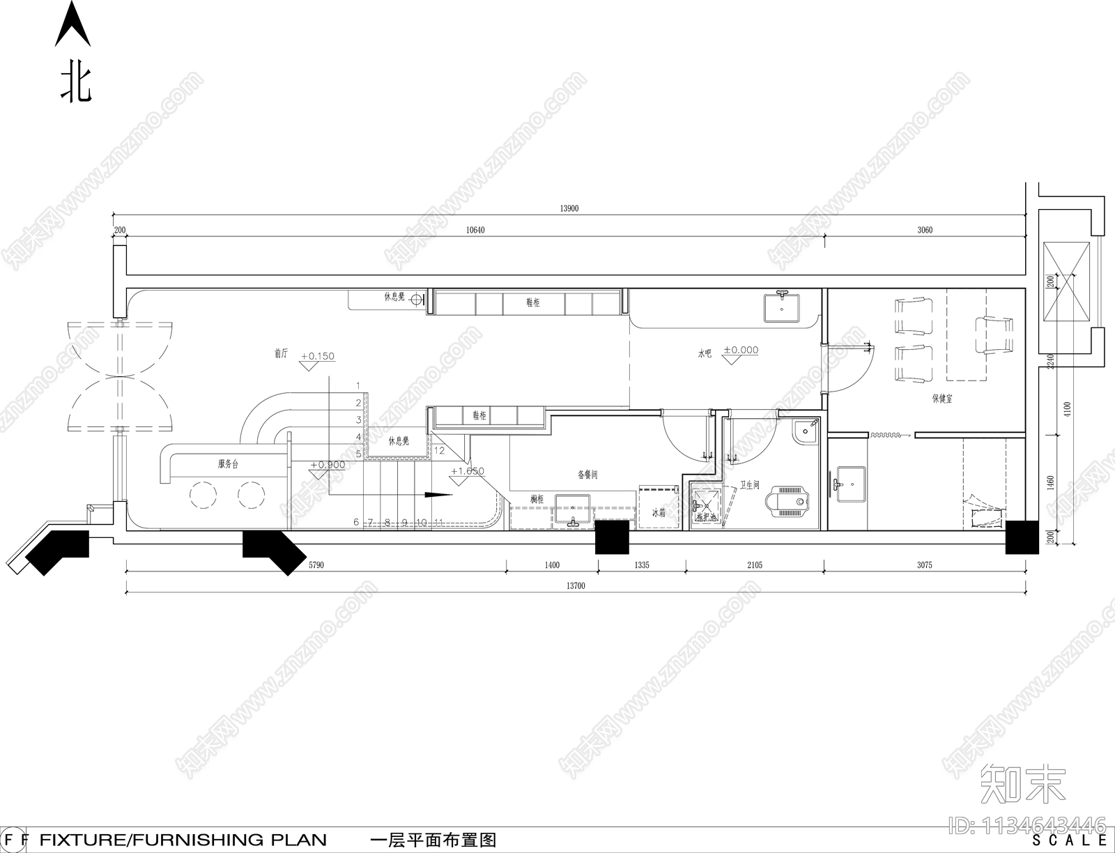 早教中心效果图cad施工图下载【ID:1134643446】