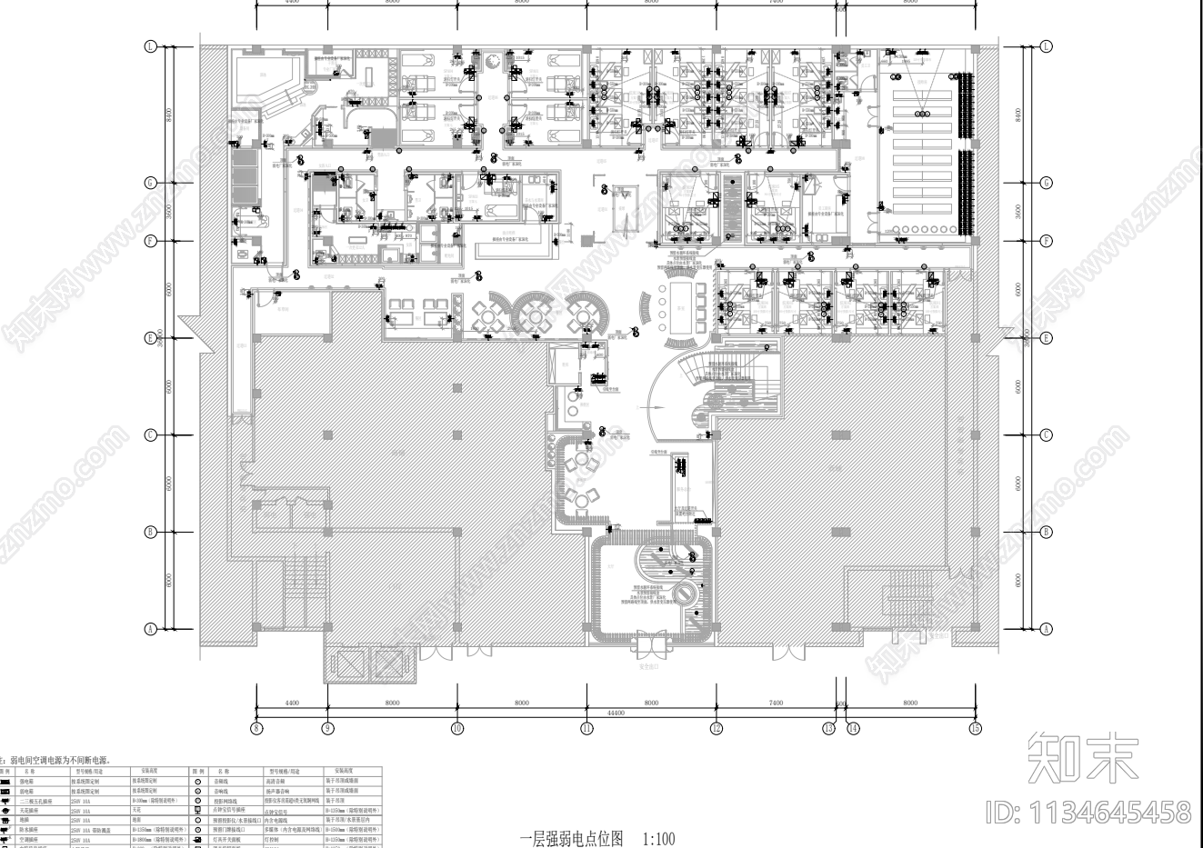 足浴会所cad施工图下载【ID:1134645458】