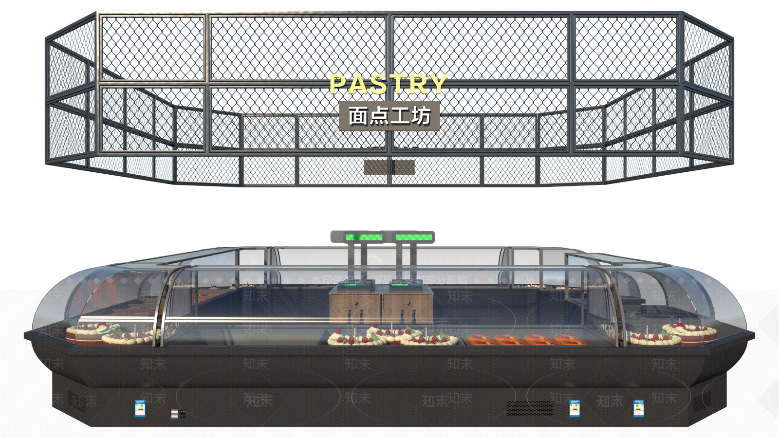 现代商业超市岛柜货架货堆SU模型下载【ID:1134647738】