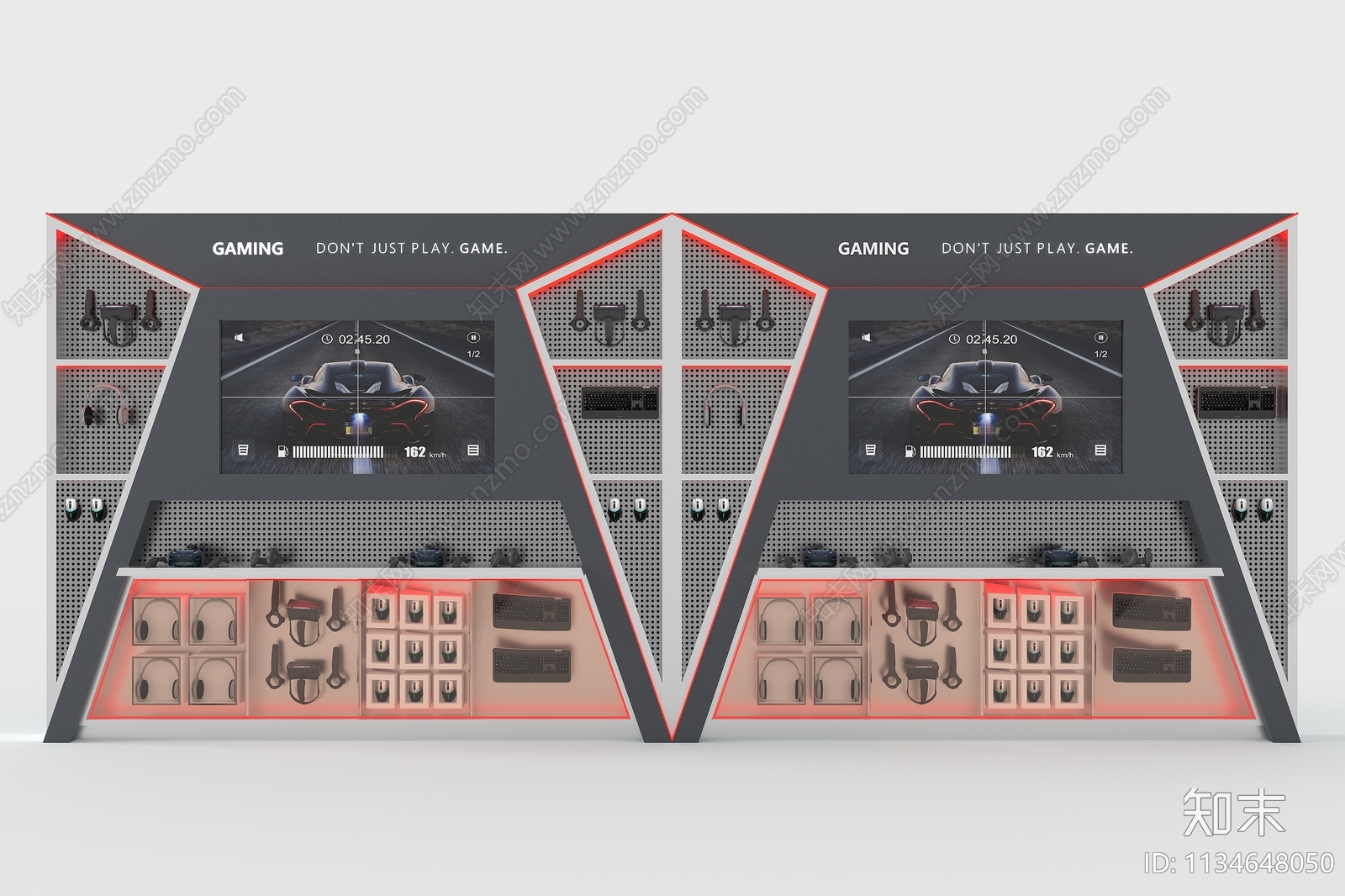 现代游戏产品展示架3D模型下载【ID:1134648050】