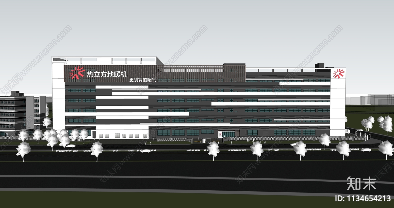 现代厂房SU模型下载【ID:1134654213】