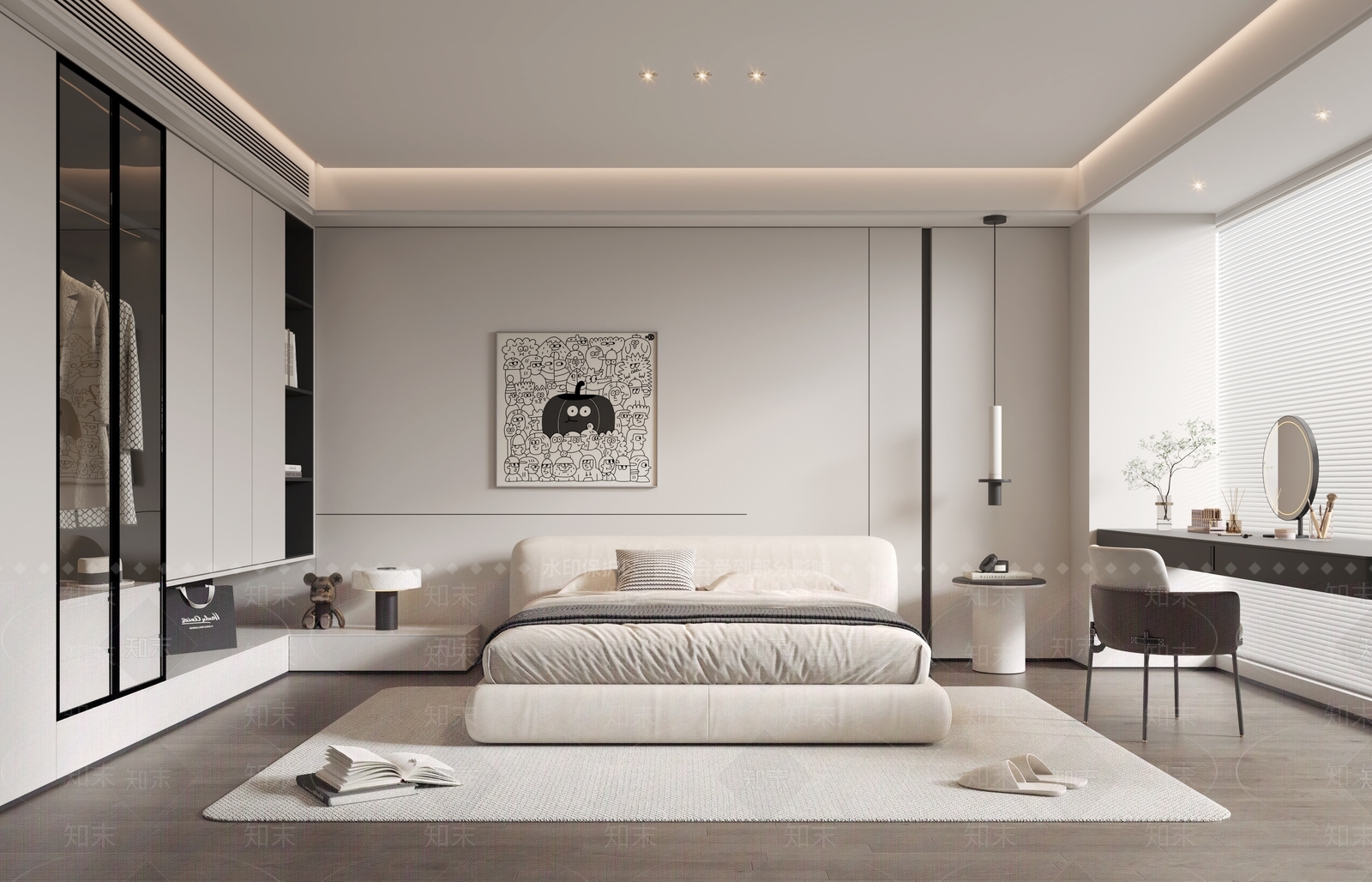 现代家居卧室3D模型下载【ID:1134655362】