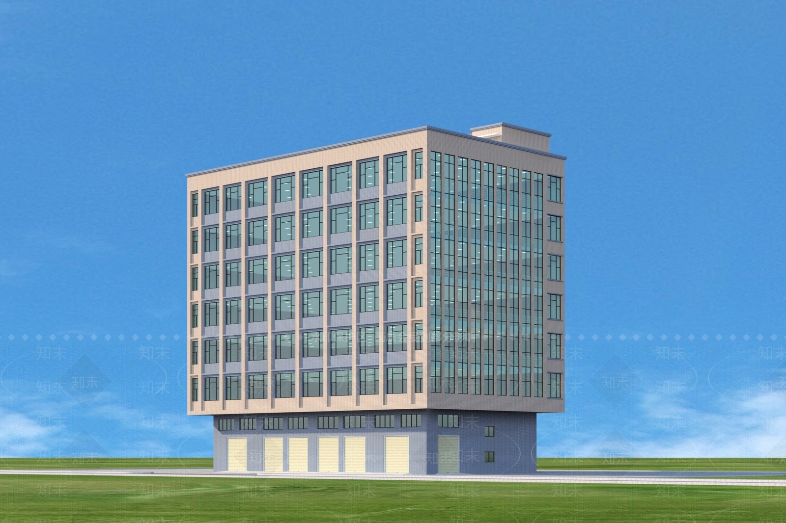 现代工业厂房3D模型下载【ID:1134656180】