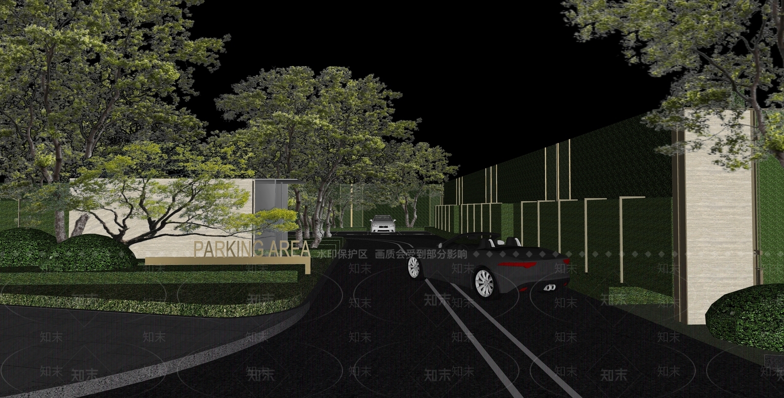 现代停车场SU模型下载【ID:1134656109】