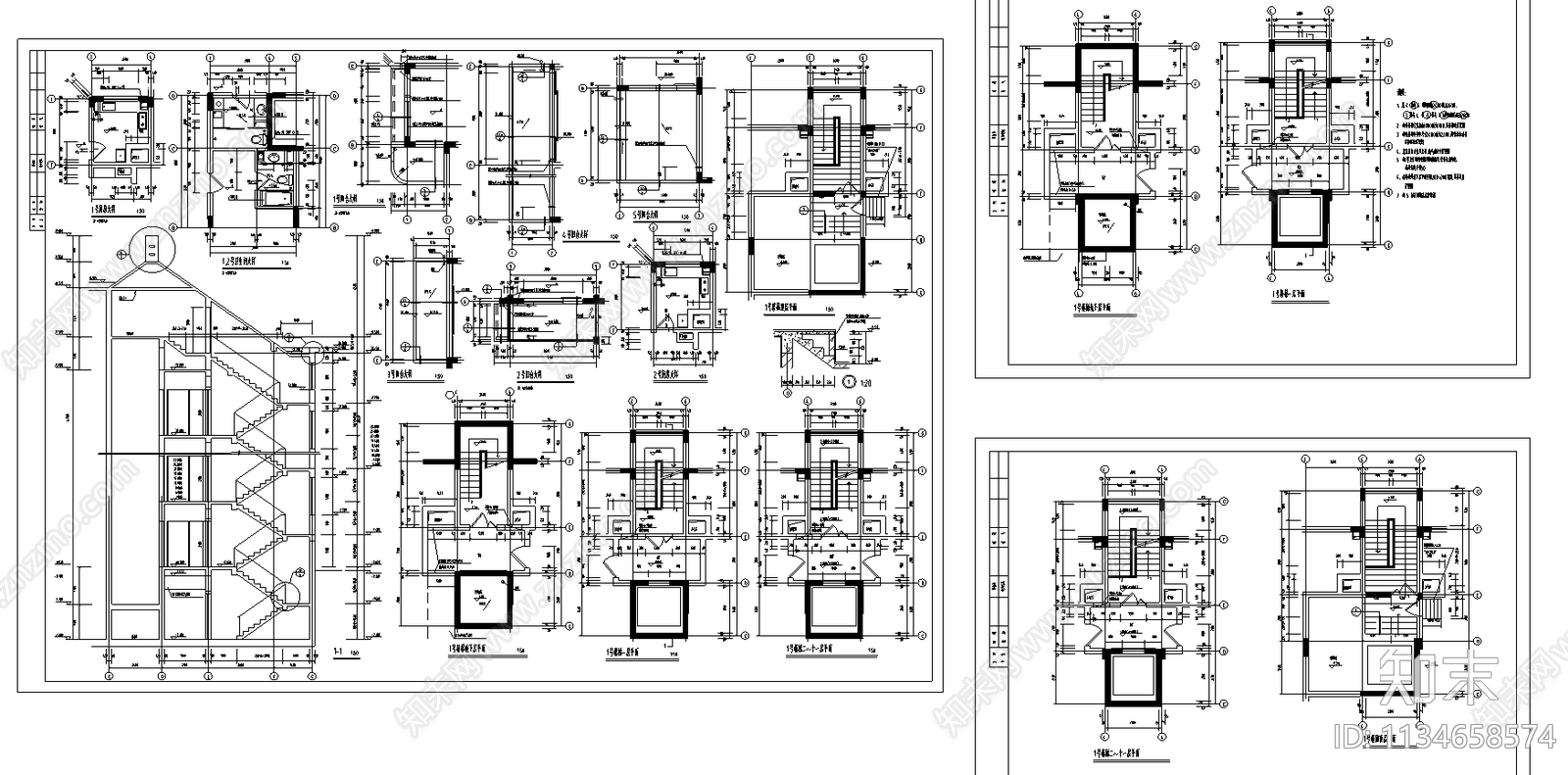 某住宅楼建筑cad施工图下载【ID:1134658574】