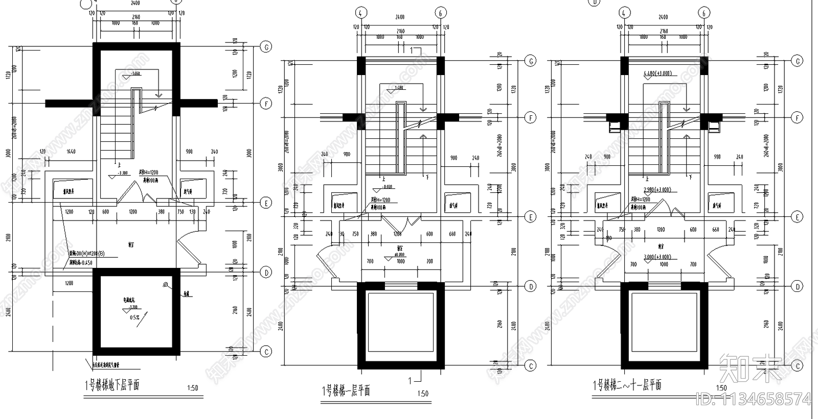 某住宅楼建筑cad施工图下载【ID:1134658574】