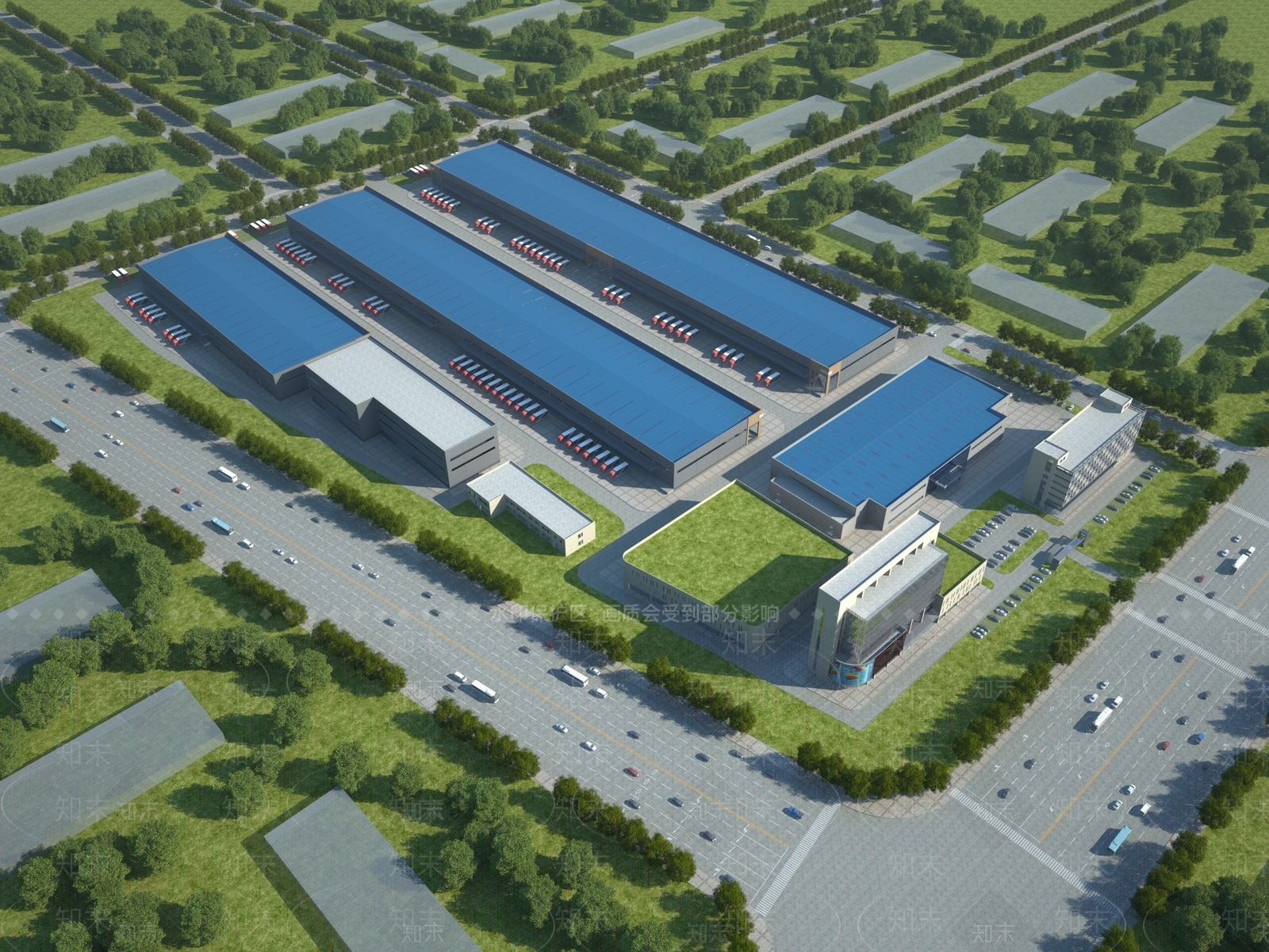 现代工业厂房3D模型下载【ID:1134658692】