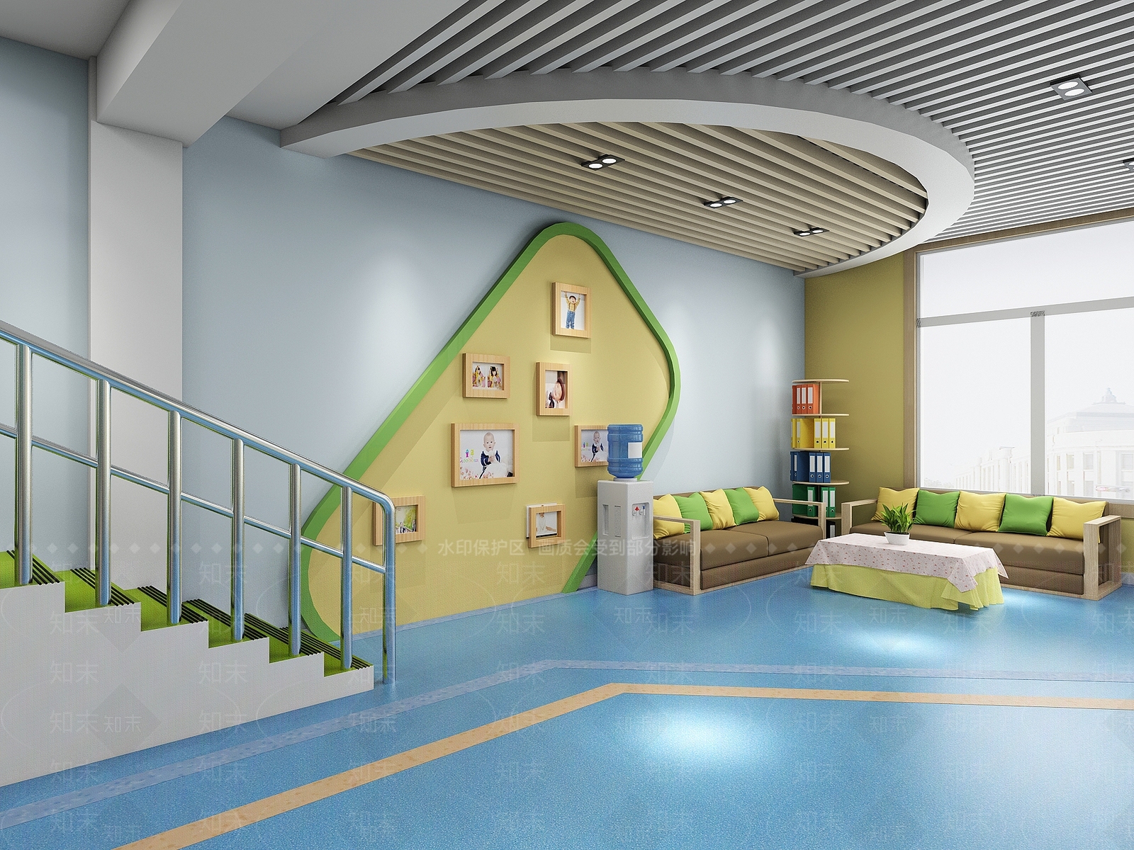 现代幼儿园休息区3D模型下载【ID:1134659871】