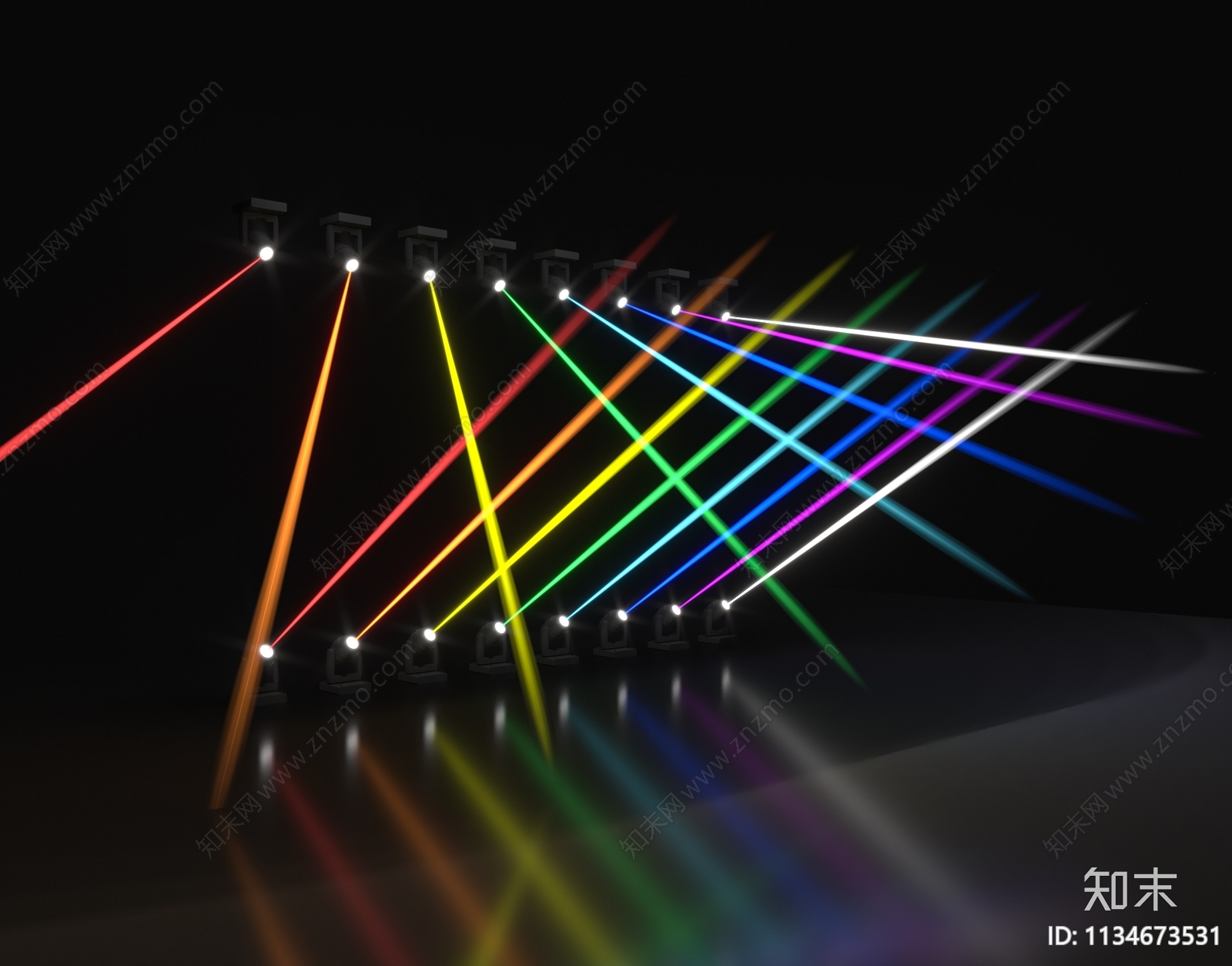 现代舞台灯3D模型下载【ID:1134673531】