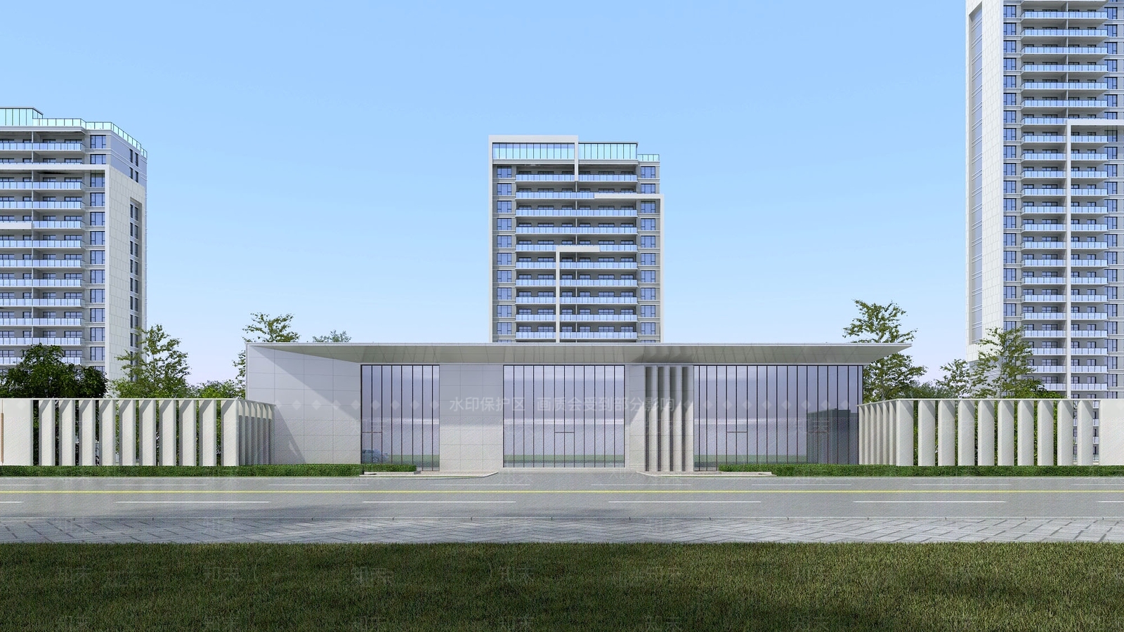 现代小区住宅大门3D模型下载【ID:1134664722】