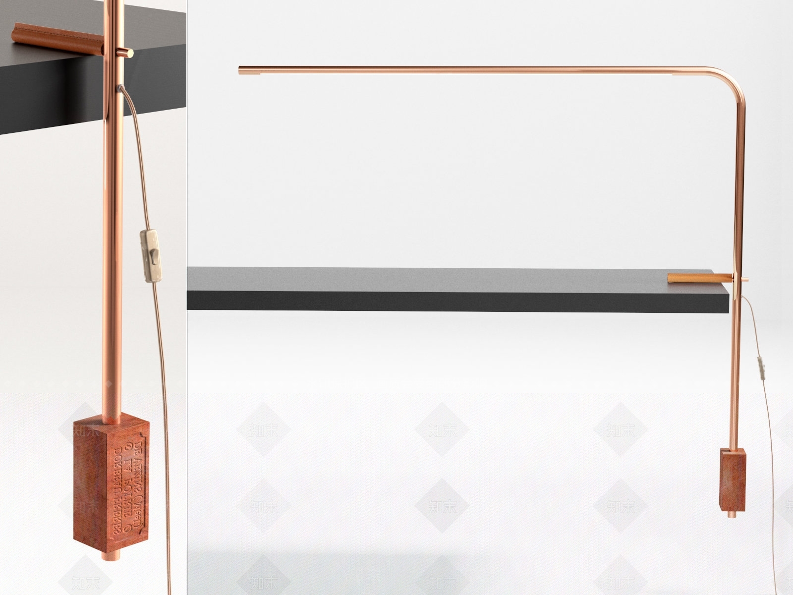 现代桌面创意台灯SU模型下载【ID:1134665347】