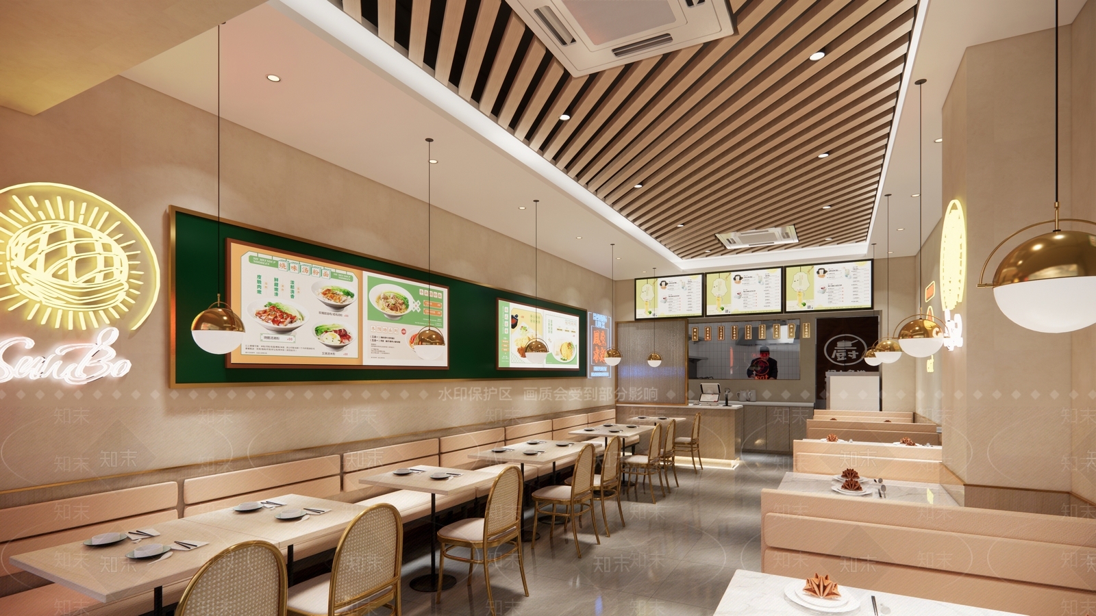 现代茶餐厅SU模型下载【ID:1134670152】