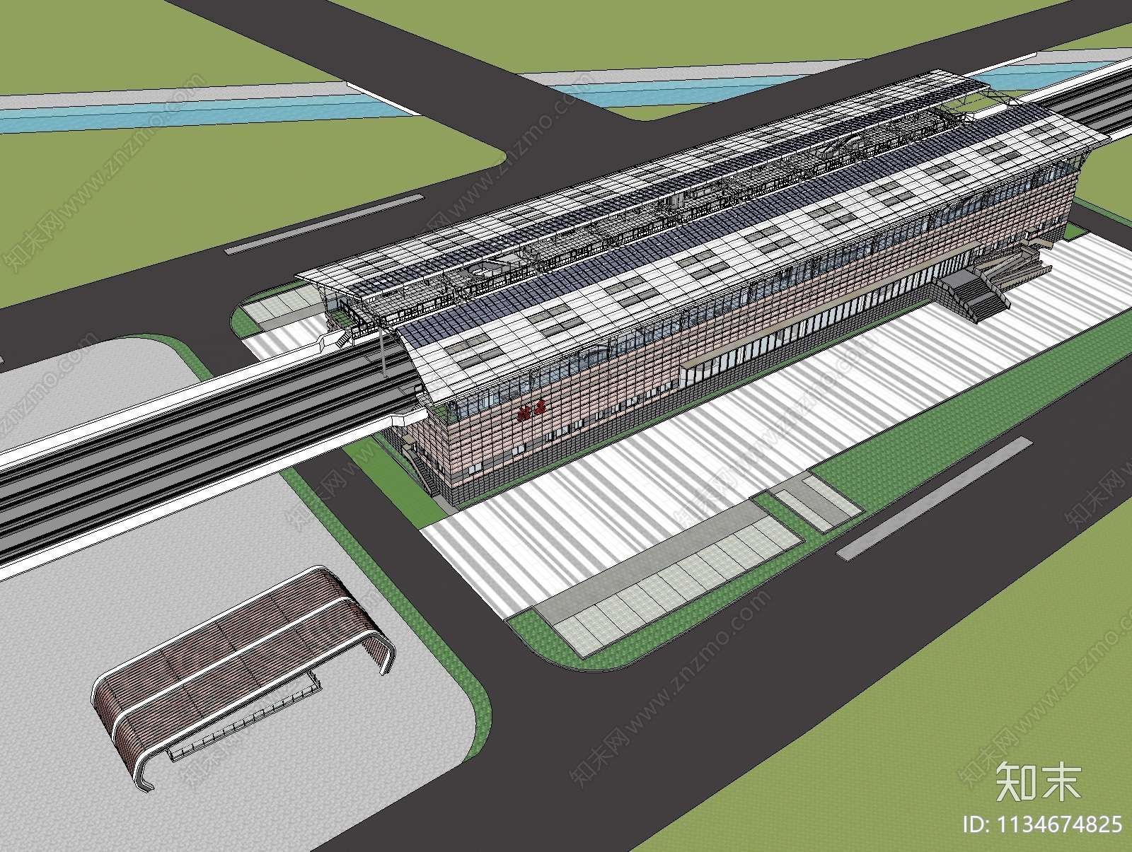 现代地铁站SU模型下载【ID:1134674825】