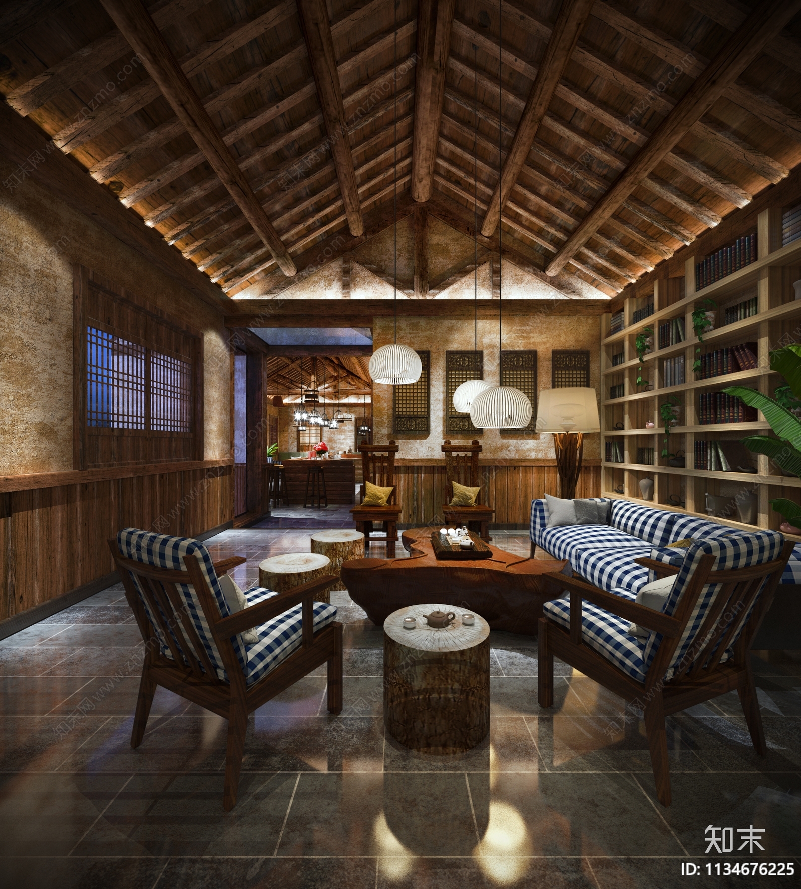 酒吧效果图cad施工图下载【ID:1134676225】