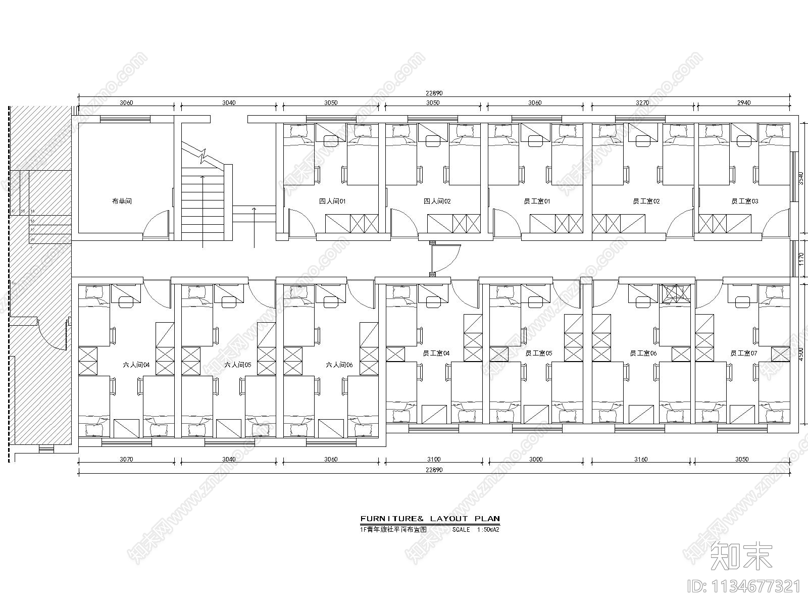 青年旅社全套施工图下载【ID:1134677321】