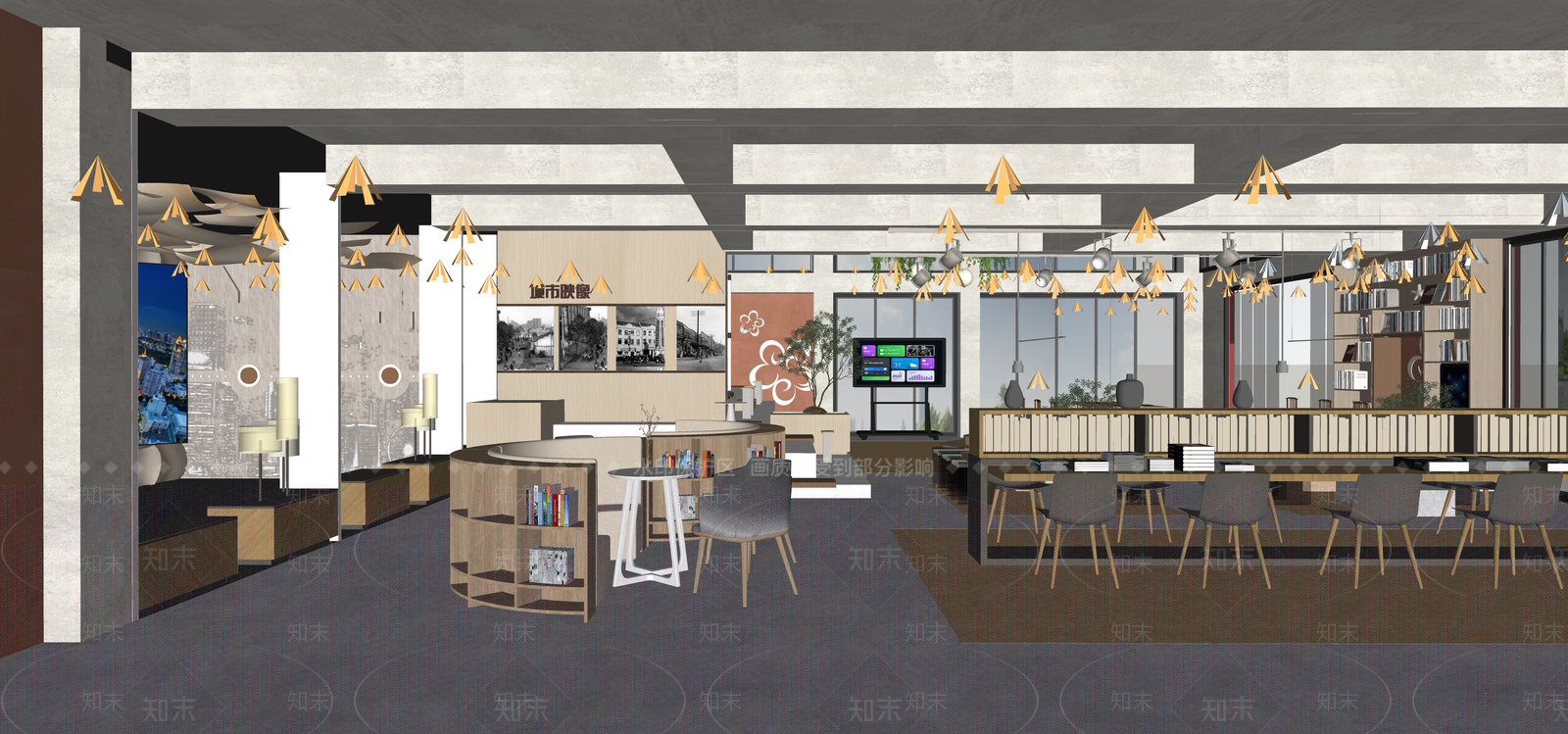 现代公共休息区SU模型下载【ID:1134682584】