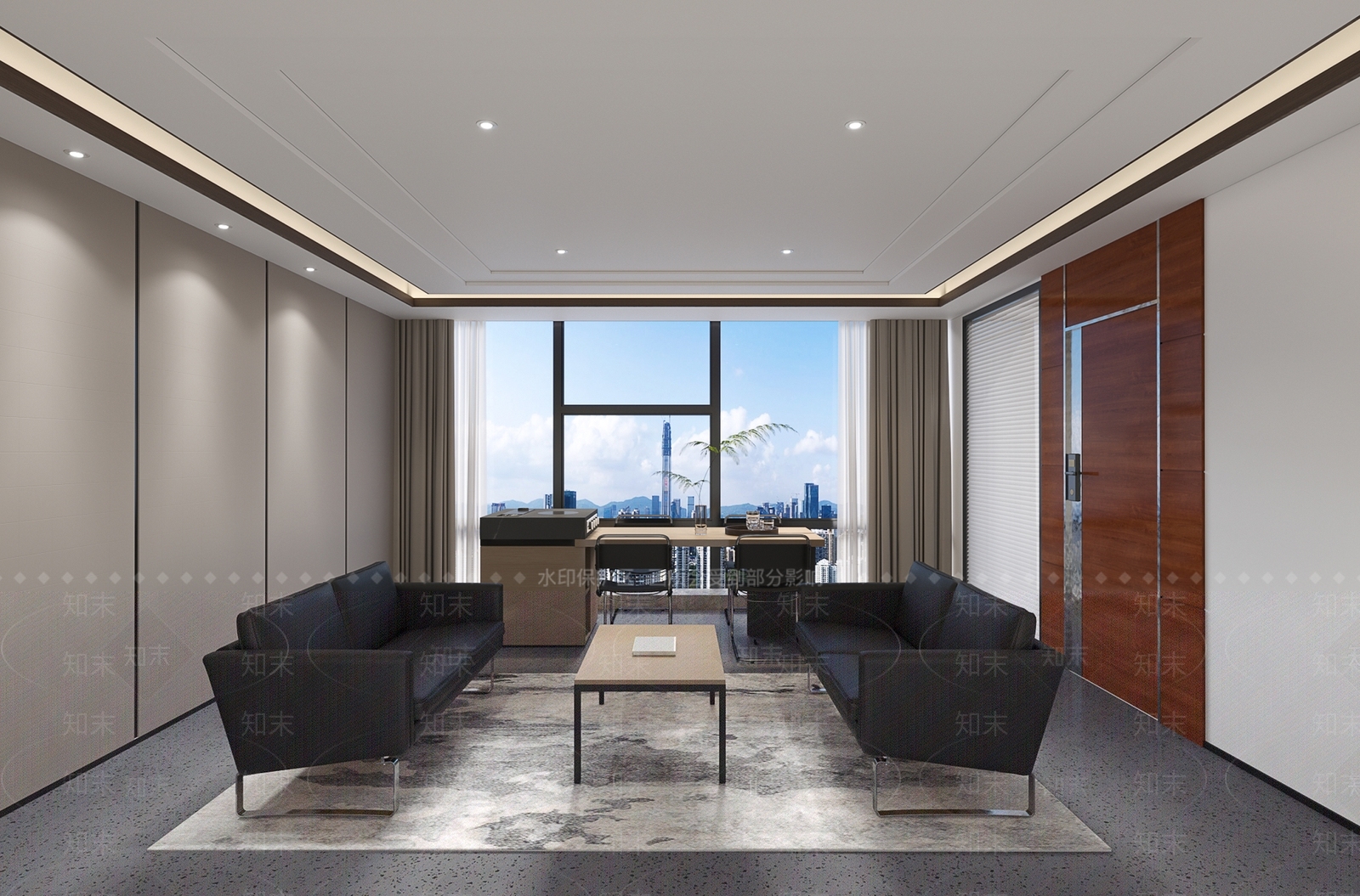 现代接待室3D模型下载【ID:1134693473】