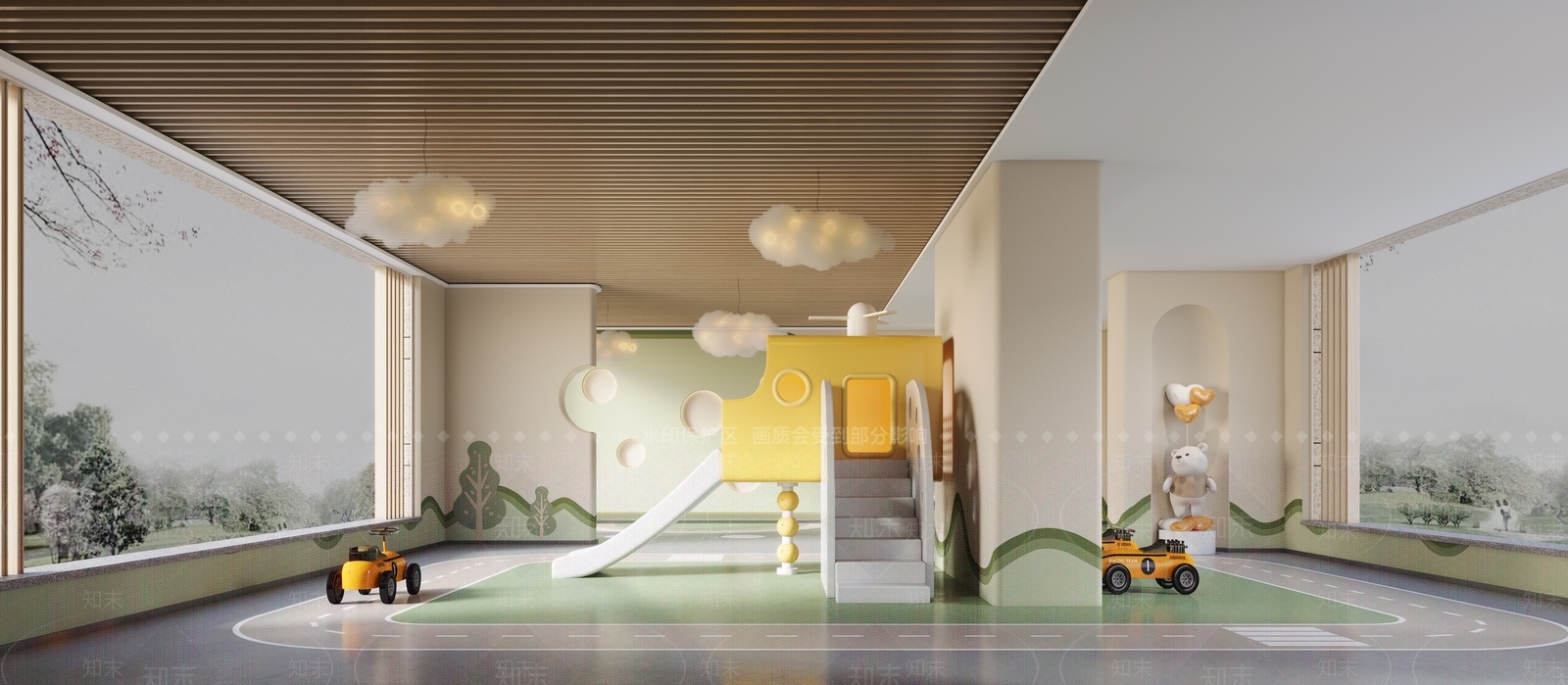 现代儿童娱乐区3D模型下载【ID:1134693431】
