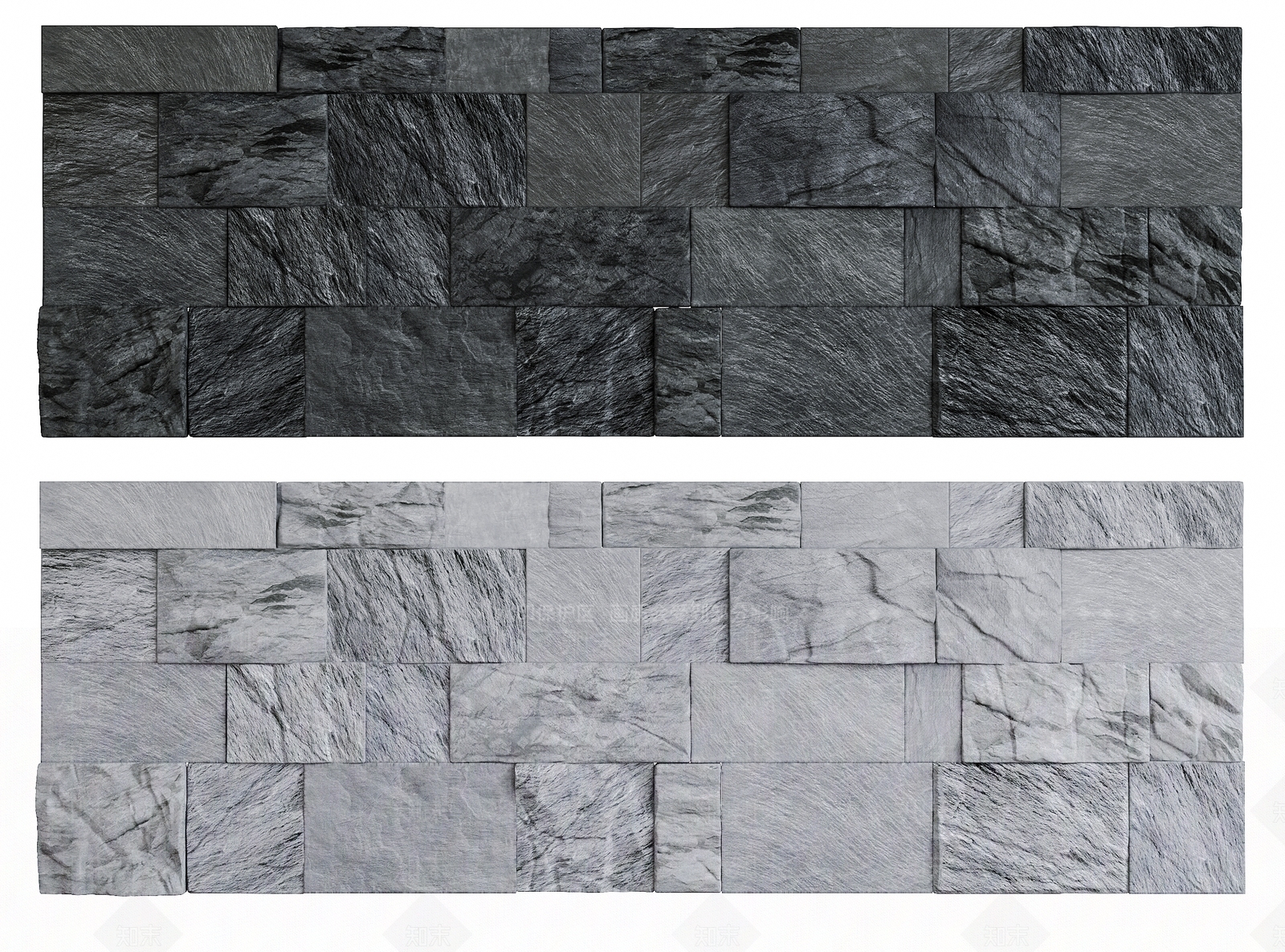 现代毛石背景墙石头墙SU模型下载【ID:1134697254】