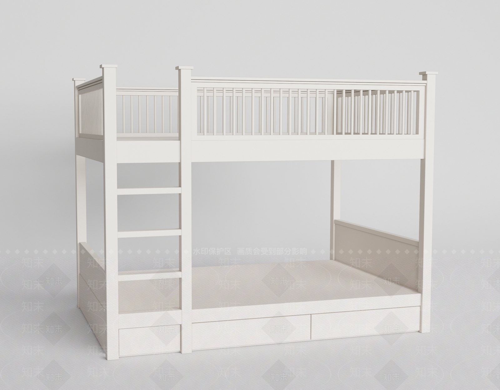 现代儿童双层床SU模型下载【ID:1134704920】