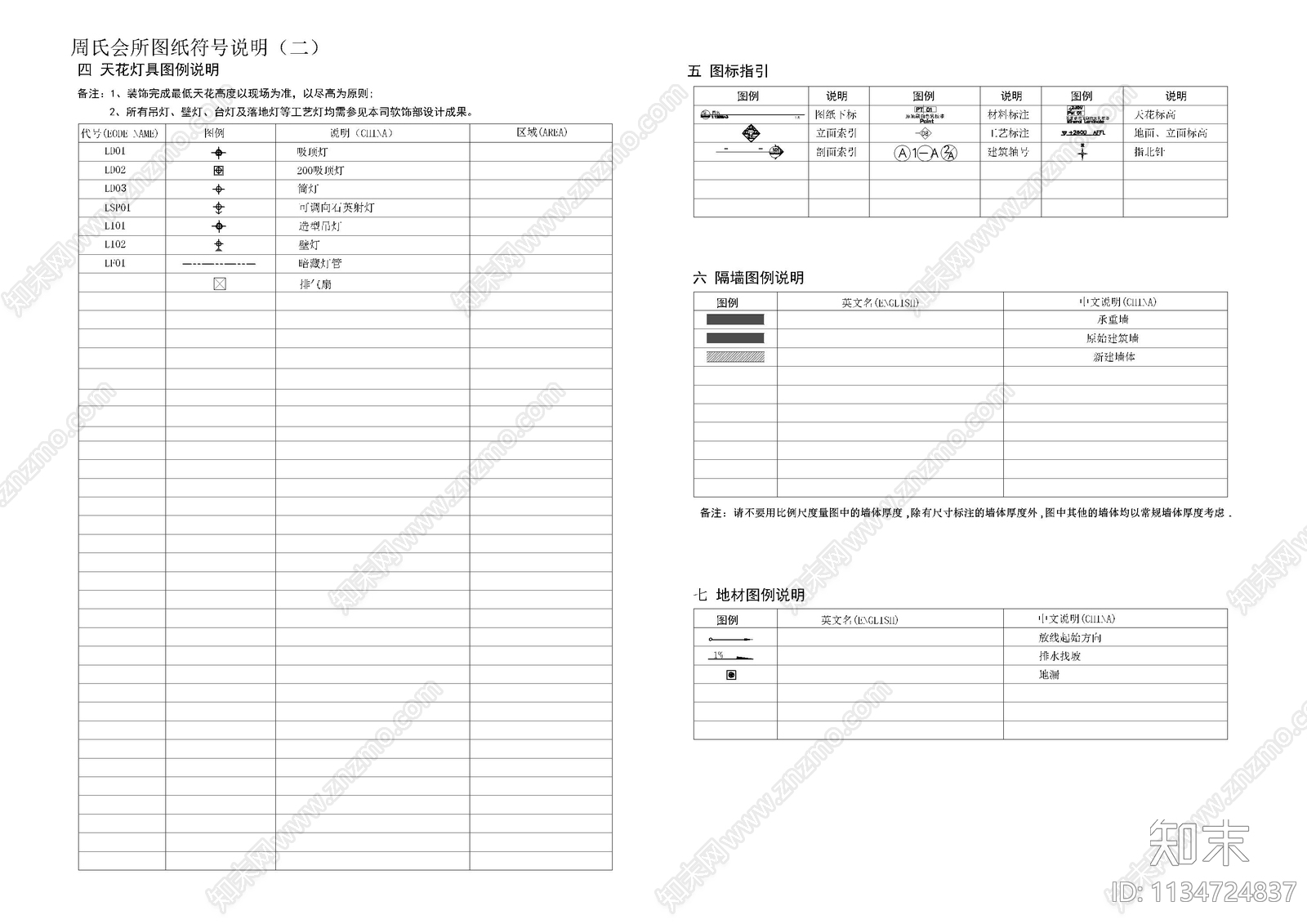 创意会所餐厅目录设计说明cad施工图下载【ID:1134724837】