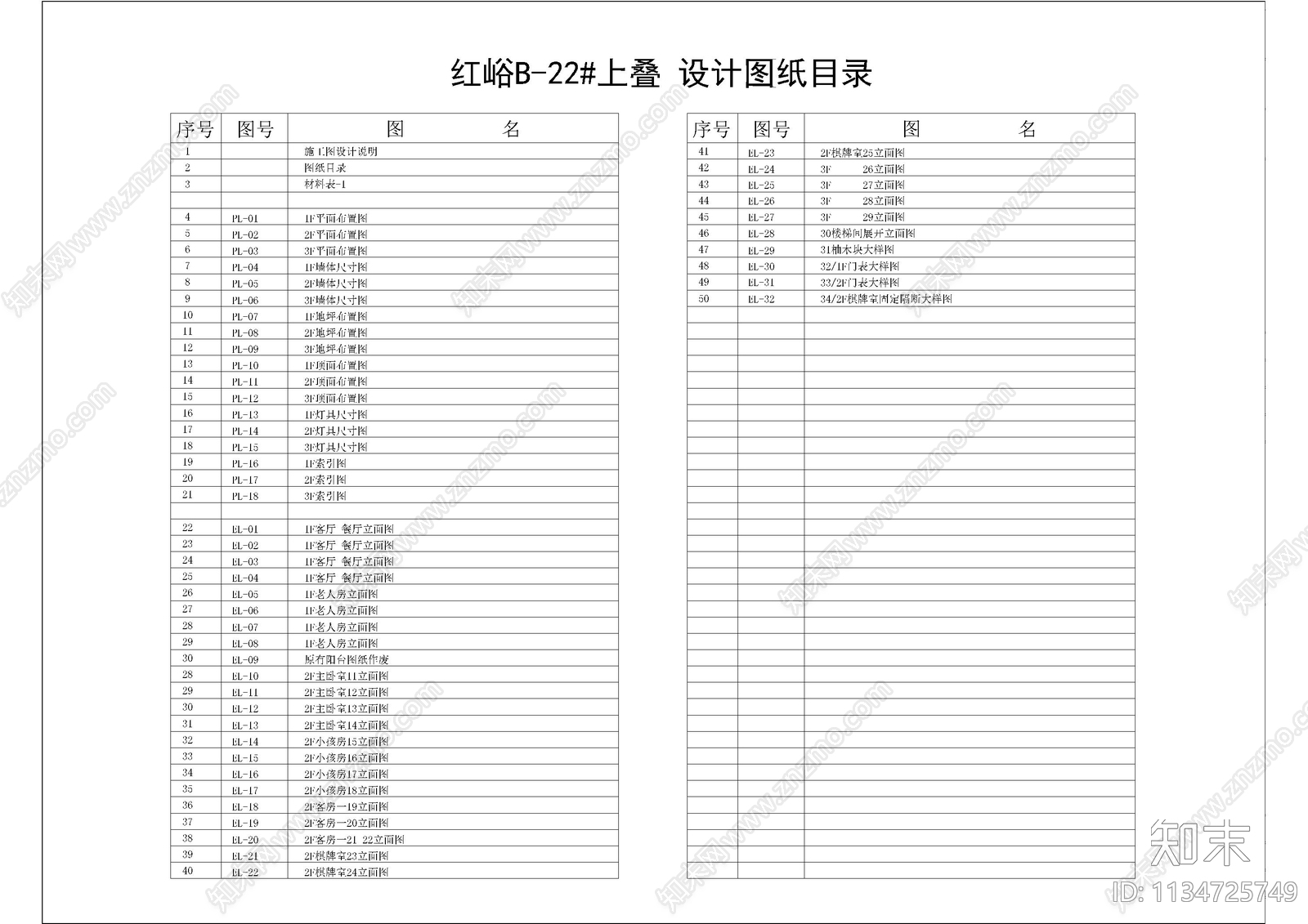 家居空间目录设计说明cad施工图下载【ID:1134725749】