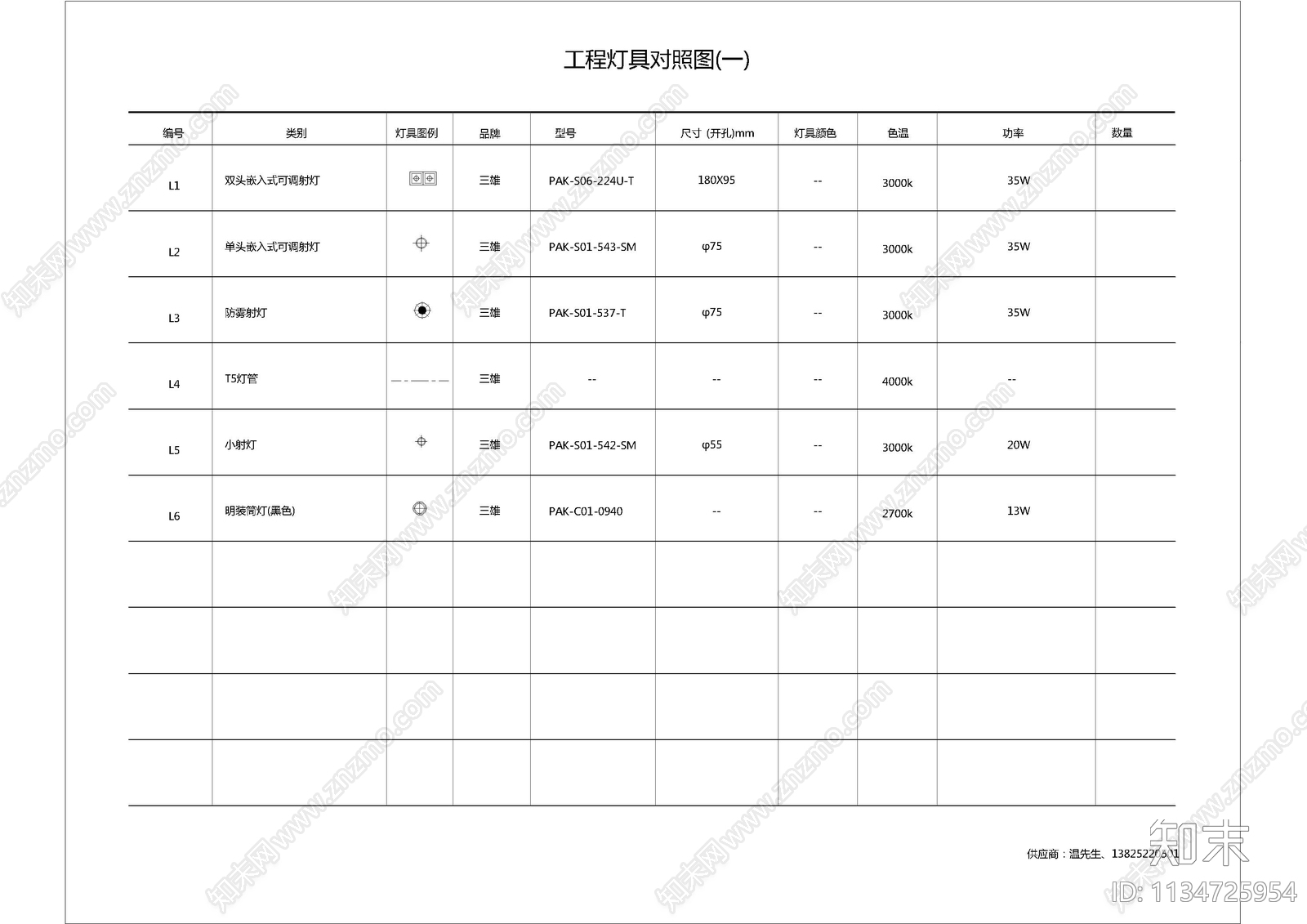 样板房图例目录设计说明材料cad施工图下载【ID:1134725954】