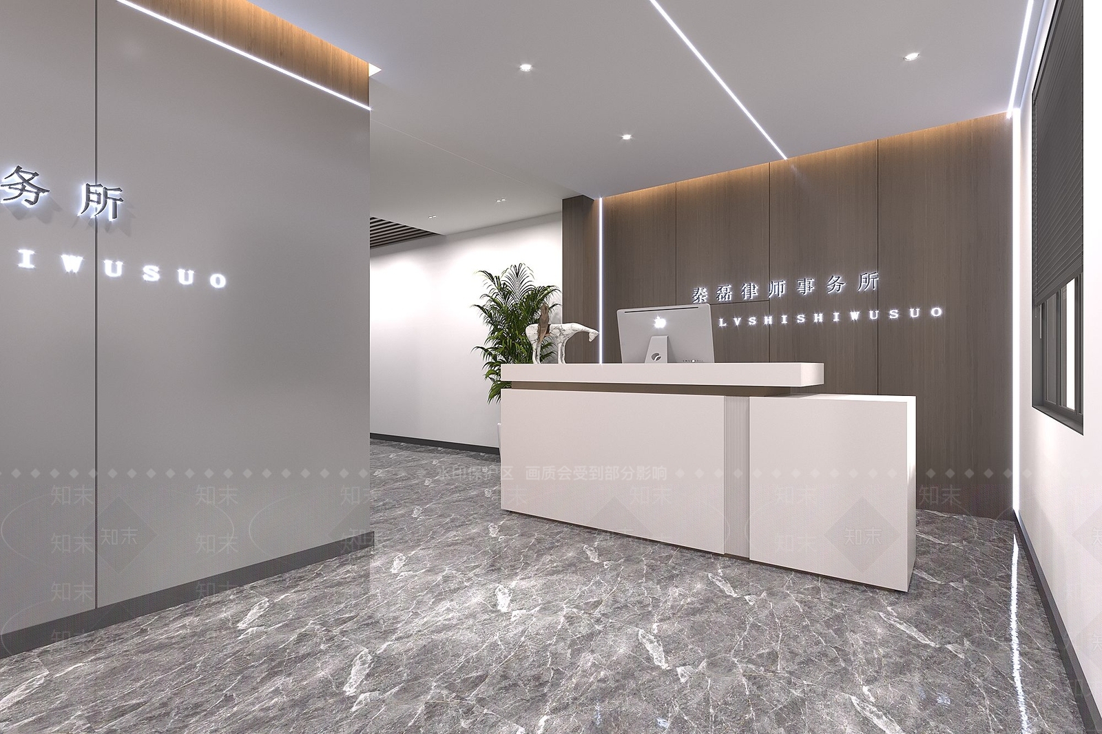 现代公司前台3D模型下载【ID:1134728240】