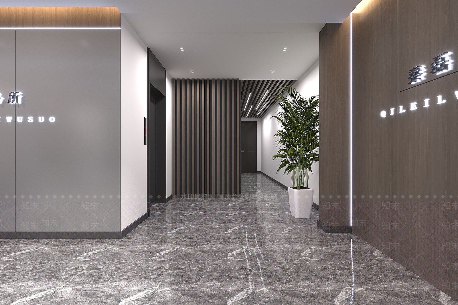 现代公司前台3D模型下载【ID:1134728240】