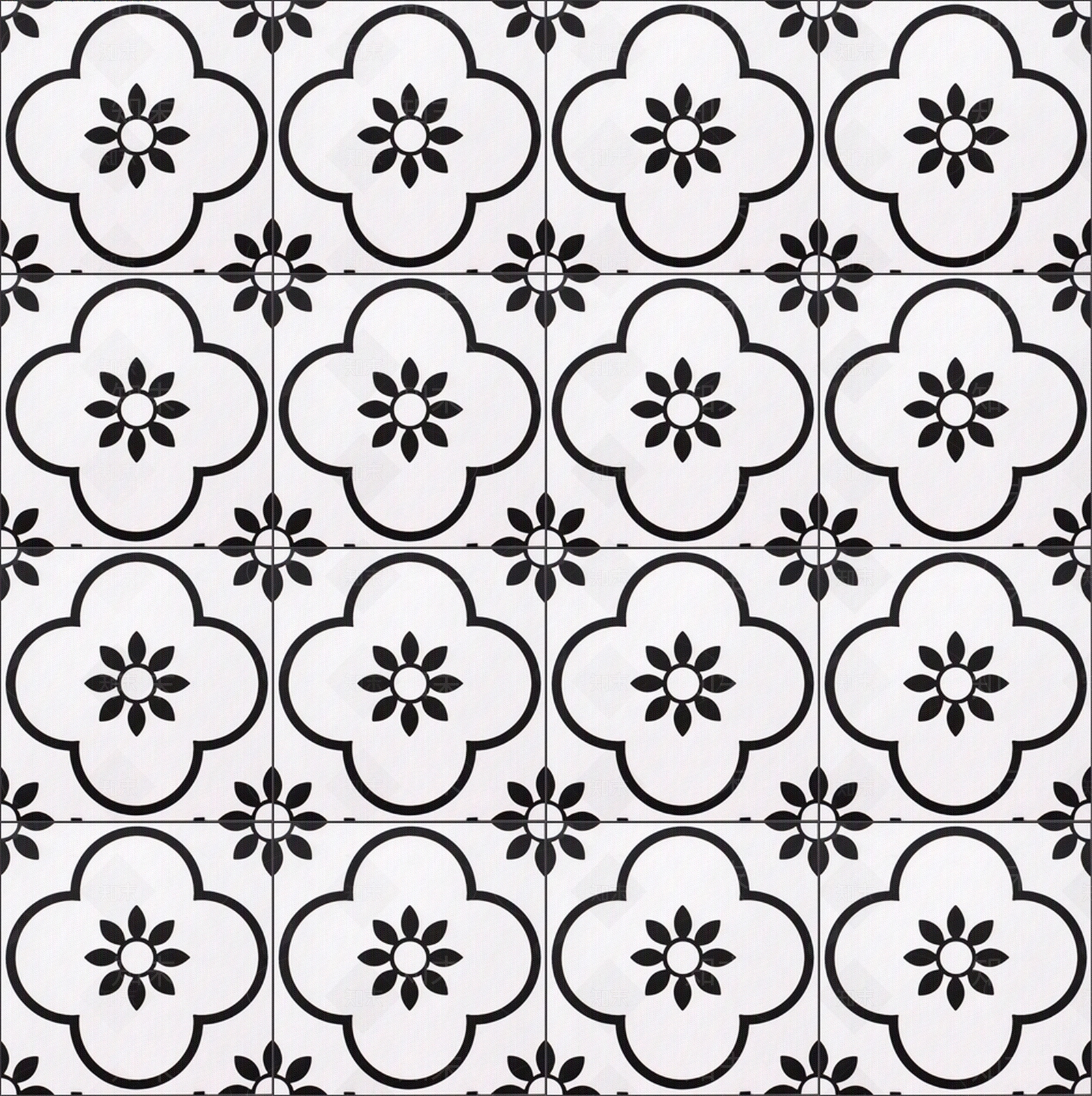 黑白花砖贴图下载【ID:1134729546】