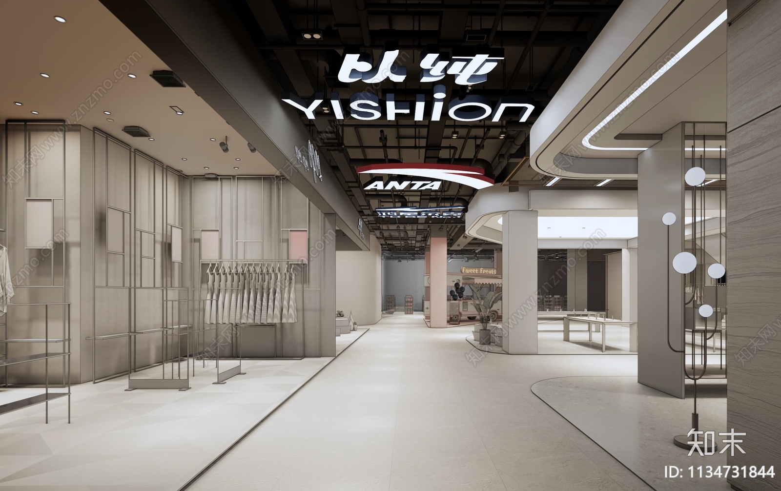 深圳市百货商场公区效果图施工图下载【ID:1134731844】