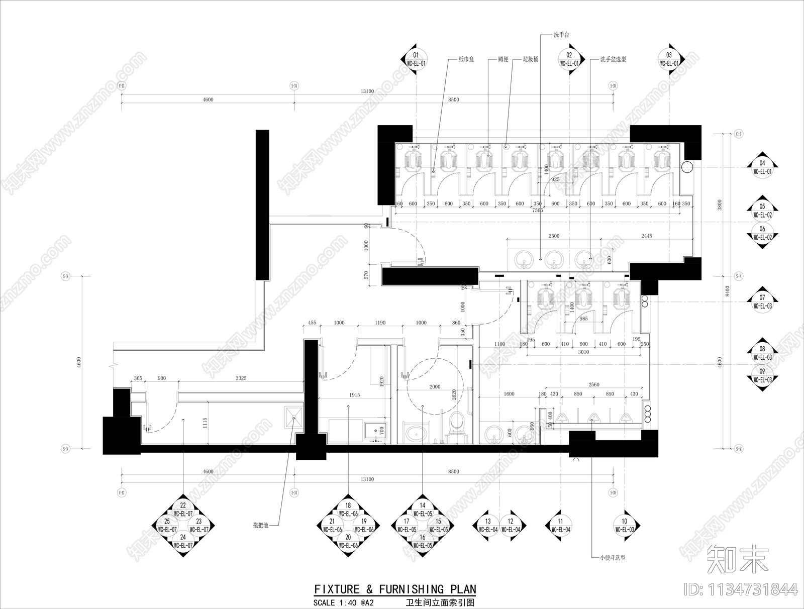 深圳市百货商场公区效果图cad施工图下载【ID:1134731844】